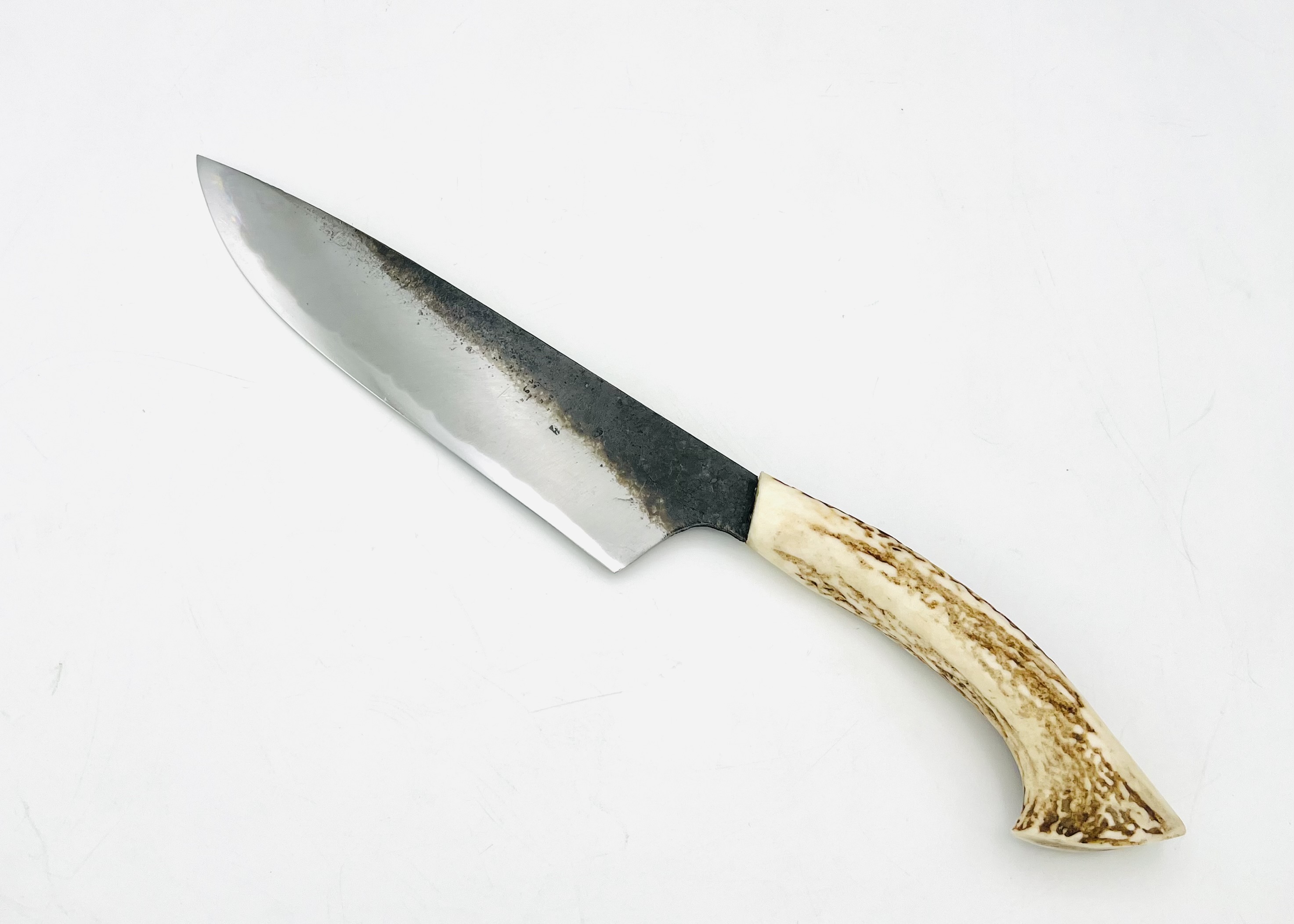 鉄・鋼（青二） 黒打鹿角柄ナイフ 6寸 – 土佐打刃物黒鳥