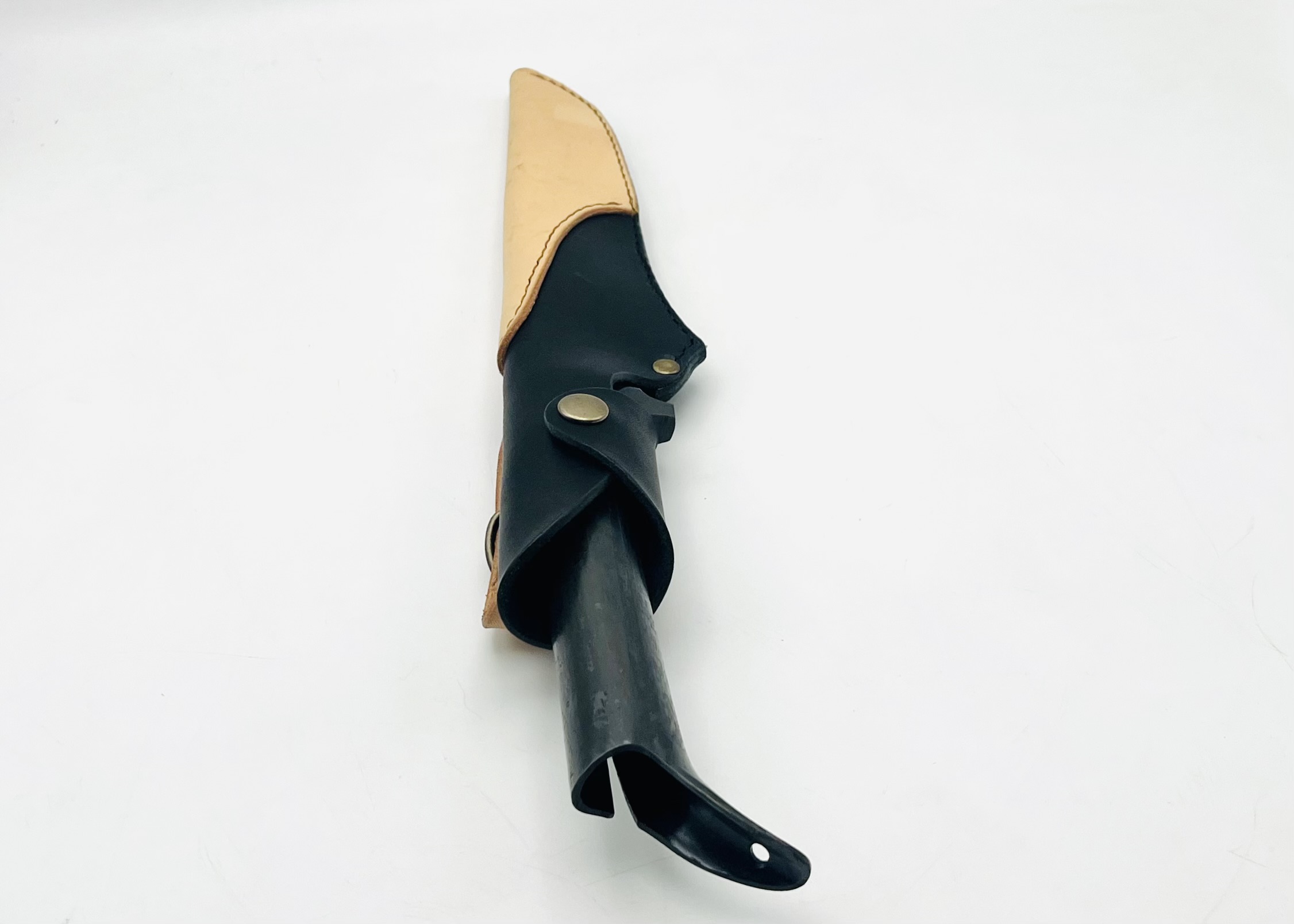 鉄・鋼（青二）パイプ柄剣鉈 7寸 ツートンシース付 – 土佐打刃物黒鳥