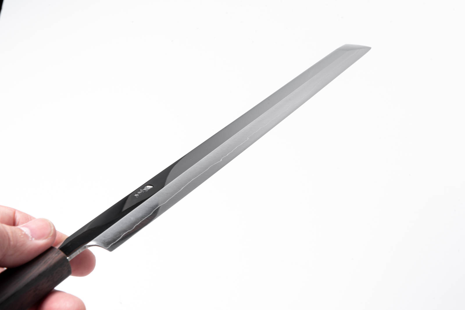 一品物 八角黒檀柄 銀三ステンレス 蛸引き包丁 9.5寸 - 画像 (7)