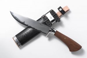 槐柄　ダマスカス120層白紙一号　剣鉈　6寸