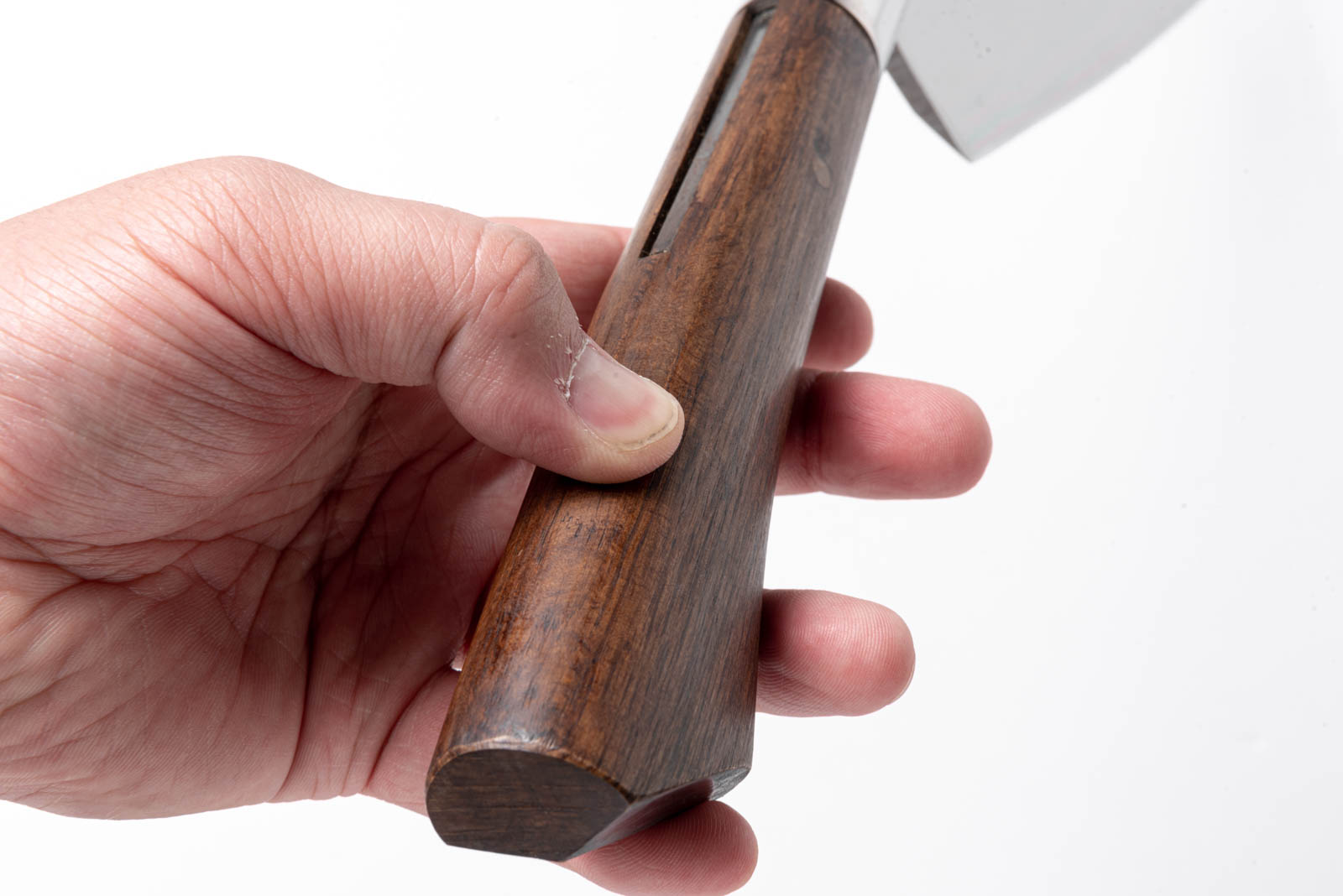 樫柄 白紙一号 左手用半おた 腰鉈 7寸 - 画像 (13)