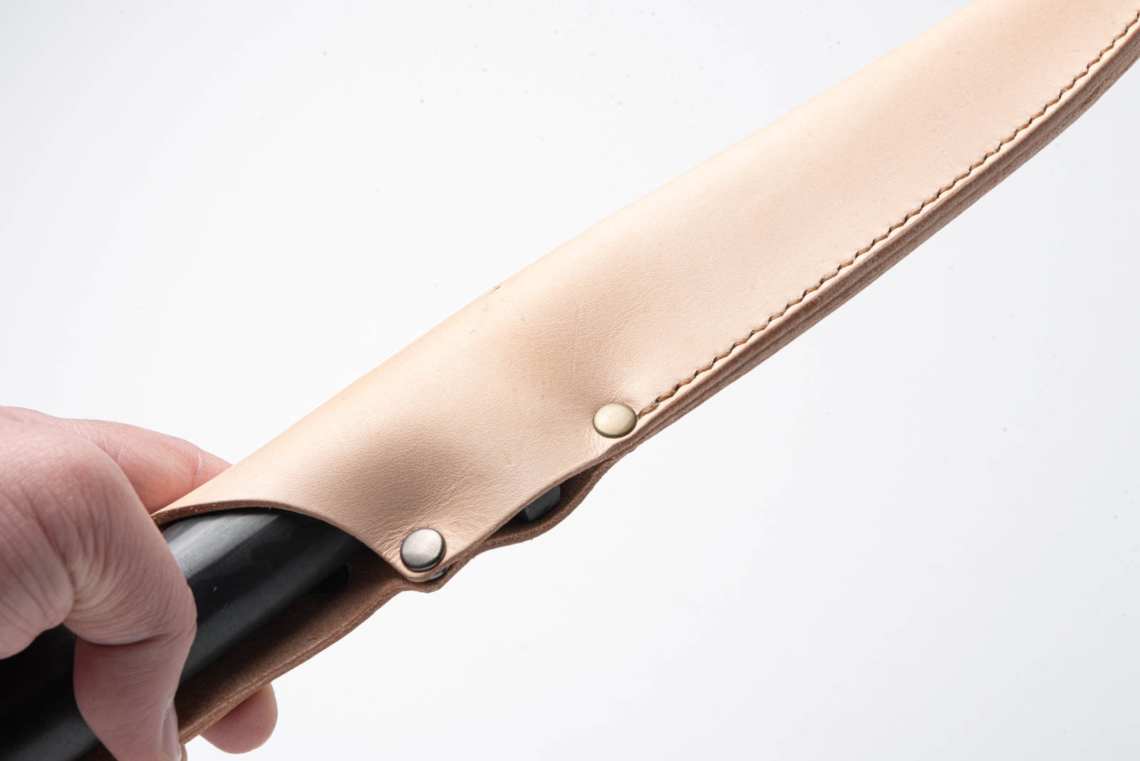 パイプ柄 鉄鋼(青二) 剣鉈 6寸 - 画像 (4)