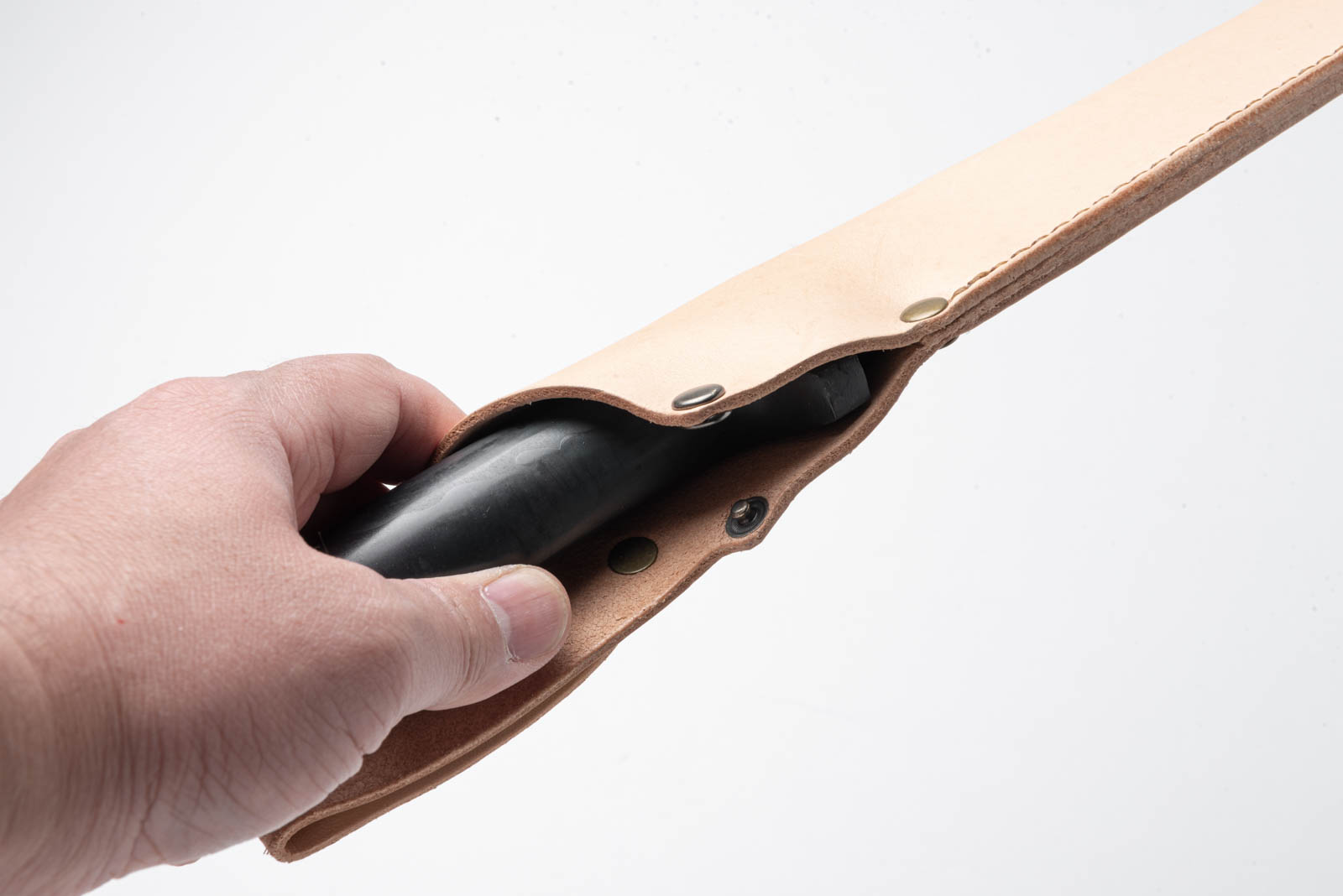 パイプ柄 鉄鋼(青二) 剣鉈 6寸 - 画像 (5)