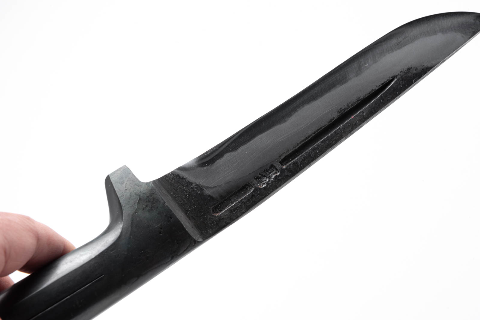 パイプ柄 鉄鋼(青二) 剣鉈 6寸 - 画像 (7)