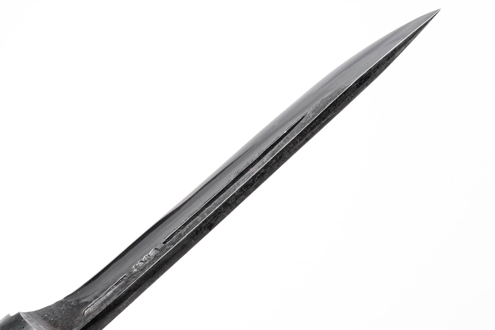 パイプ柄 鉄鋼(青二) 剣鉈 6寸 - 画像 (8)