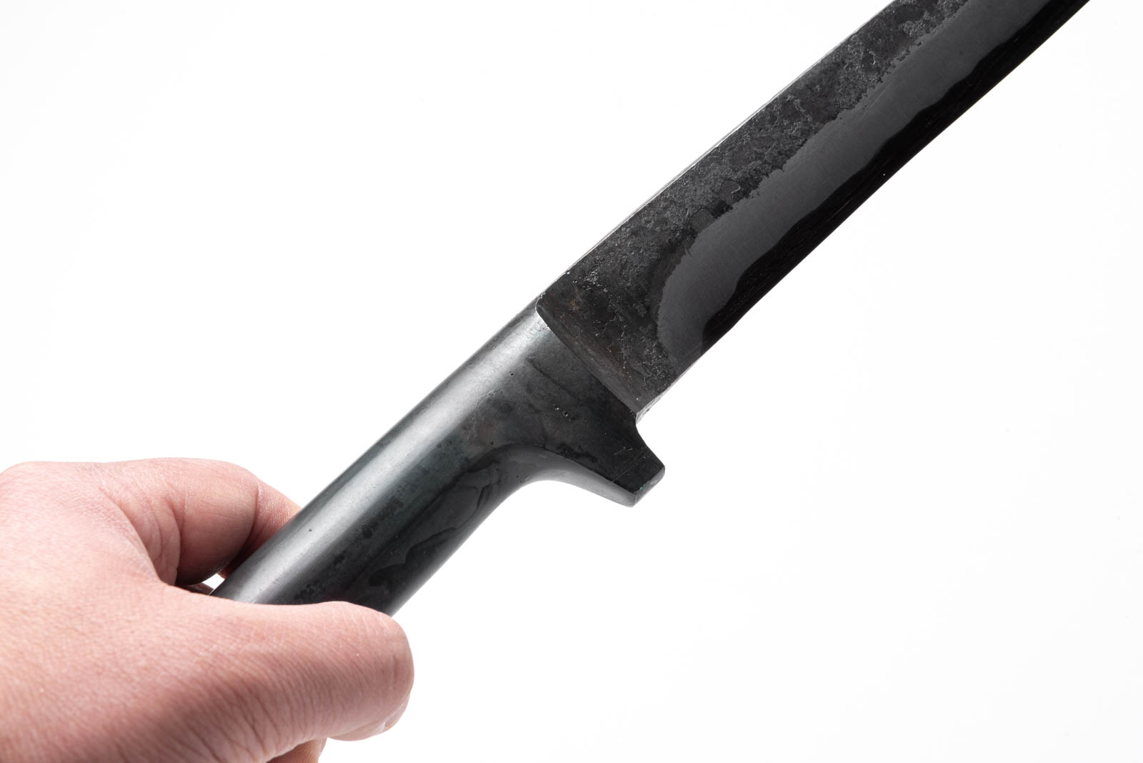 パイプ柄 鉄鋼(青二) 剣鉈 6寸 - 画像 (10)