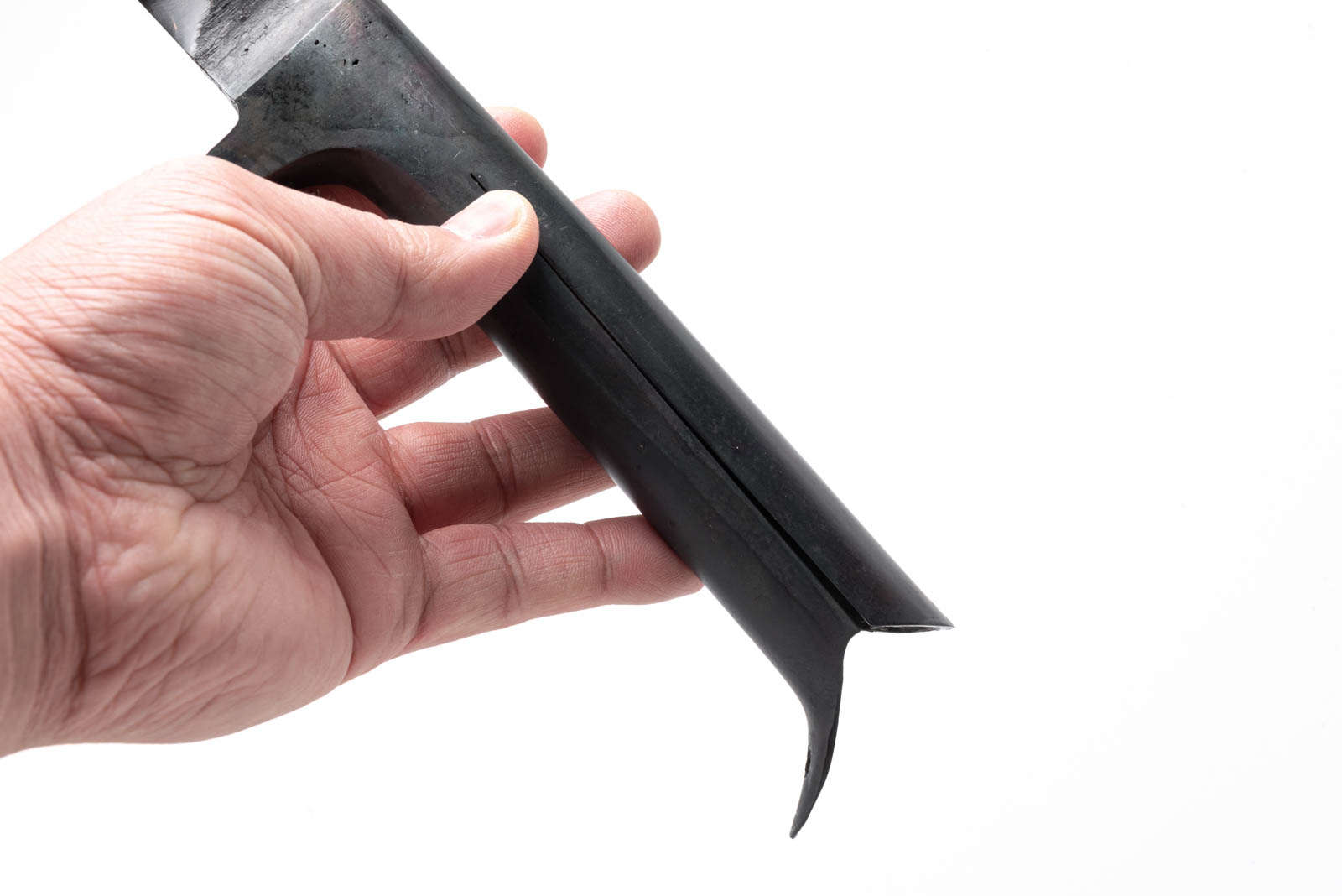 パイプ柄 鉄鋼(青二) 剣鉈 6寸 - 画像 (11)