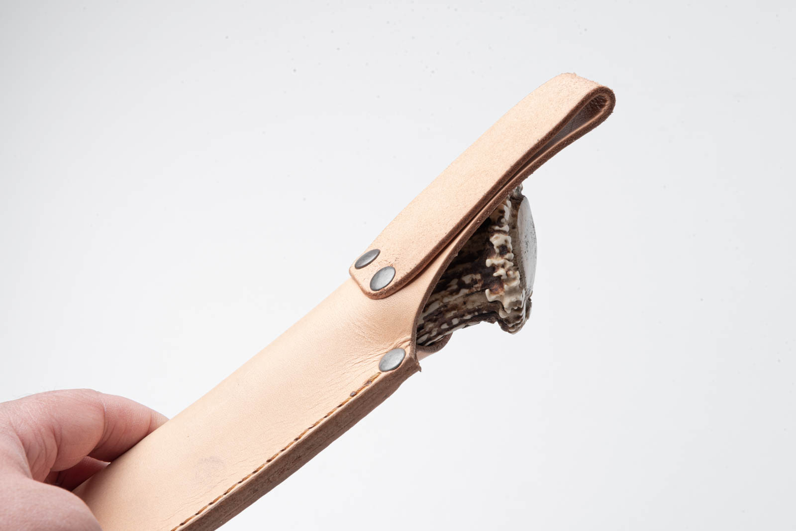 鹿角柄 鉄鋼(青二) 剣鉈 5寸 - 画像 (8)