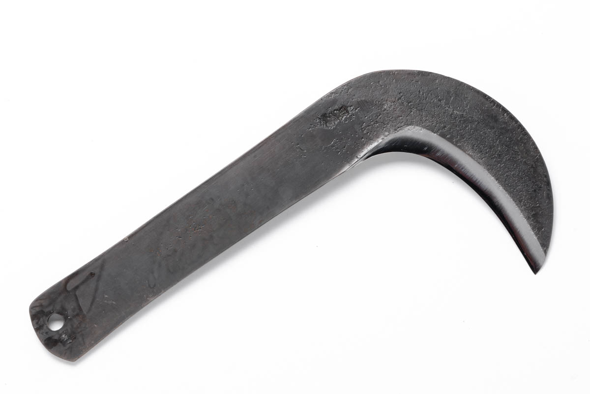 25c・鋼(青二) 牛の爪切り鎌 黒打ち