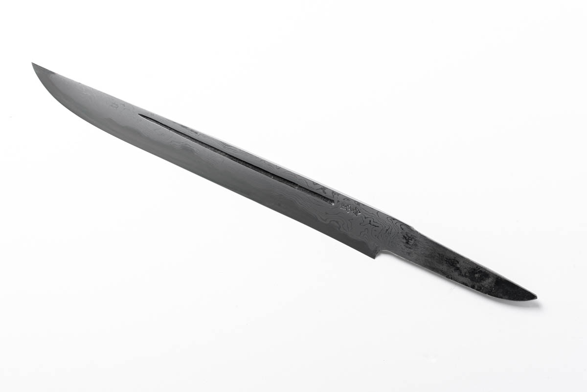 鉄・鋼(白一) ダマスカス 剣鉈 8寸