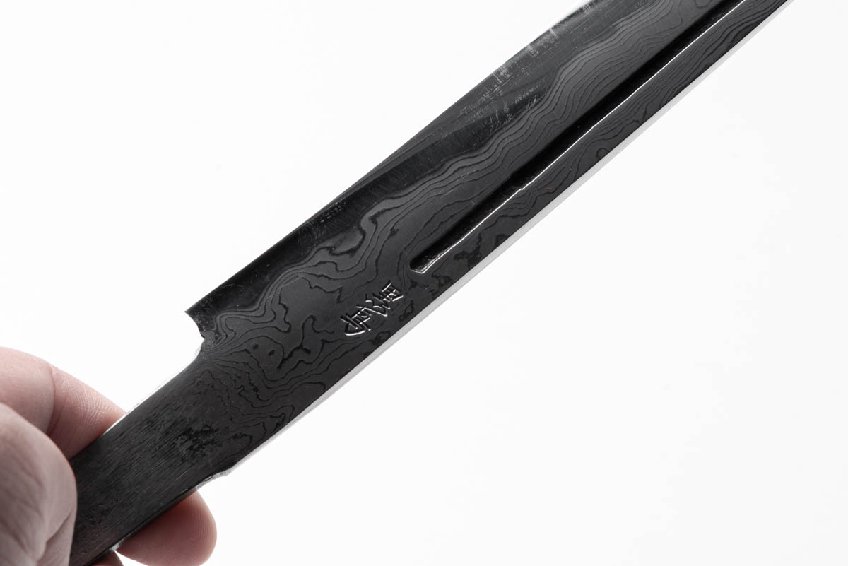 鉄・鋼(白一) ダマスカス 剣鉈 8寸 - 画像 (2)