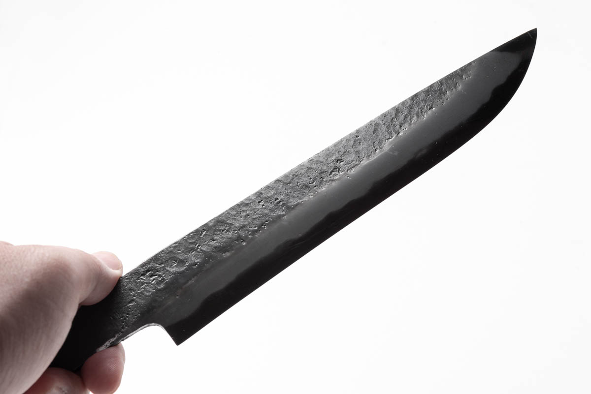 鉄・鋼(青二) 黒打ち槌目 剣鉈 7寸 - 画像 (2)