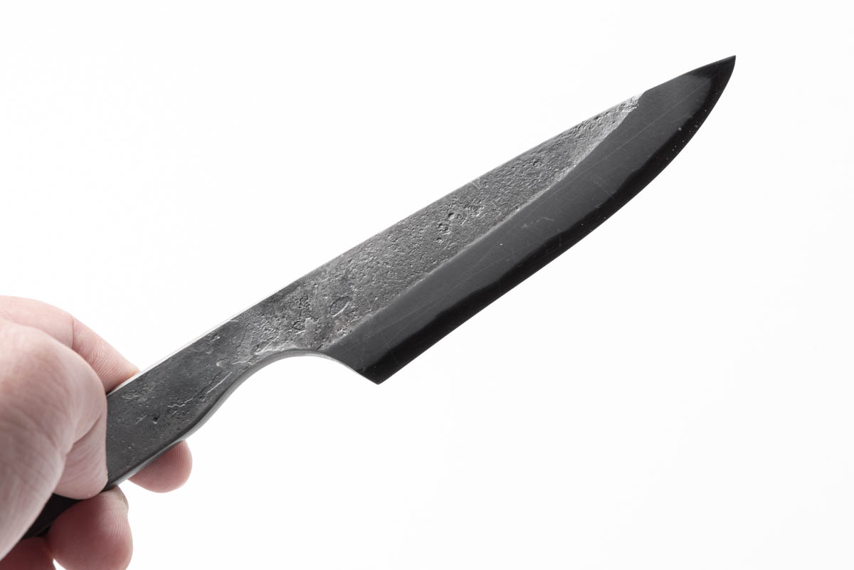 鉄・鋼(青二) 黒打ちナイフ - 画像 (2)