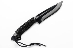 ロープ巻き柄　銀三ステンレス アウトドアナイフ