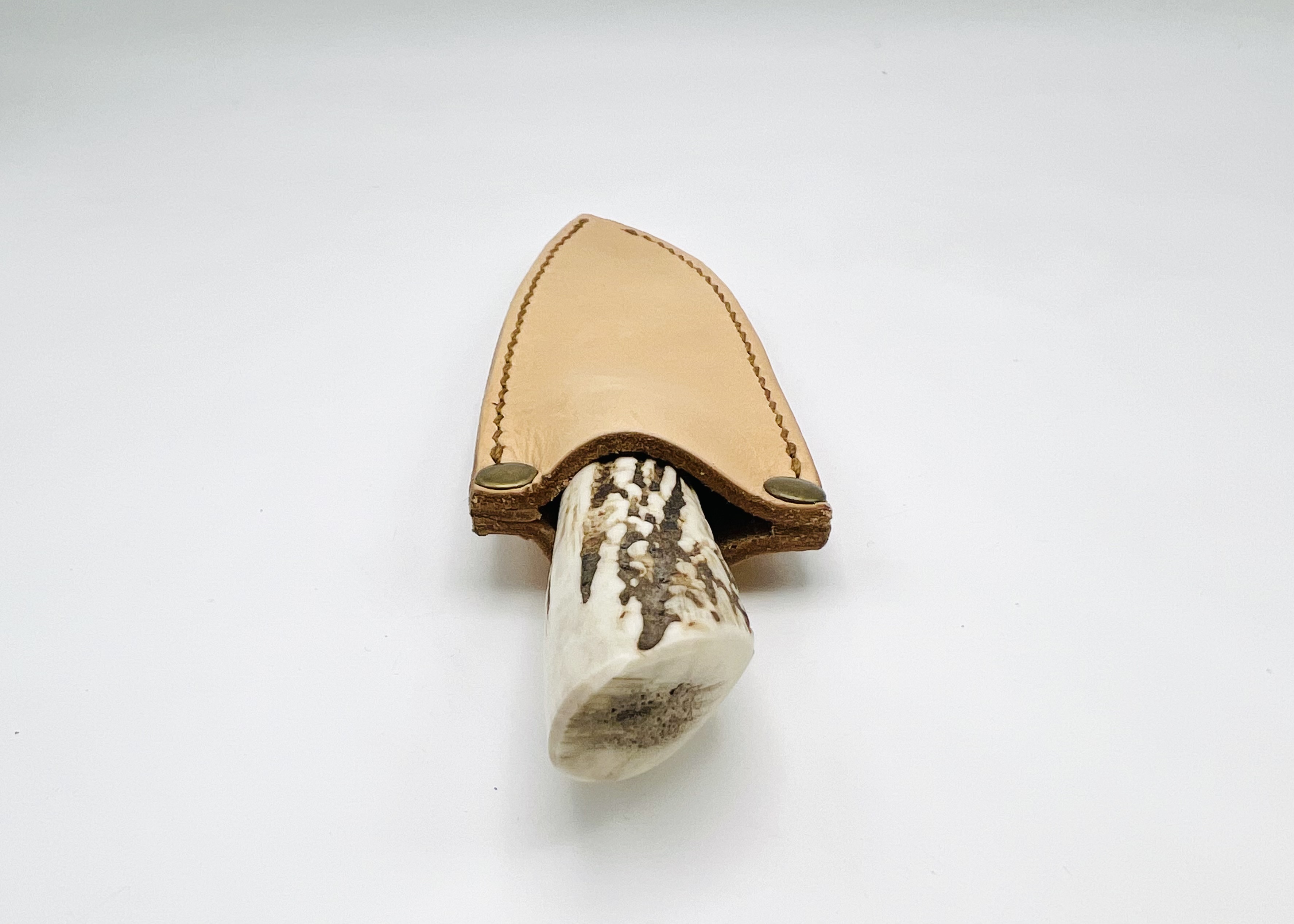 鹿角柄 銀三ステンレス ナイフ シース付⑧ - 画像 (8)