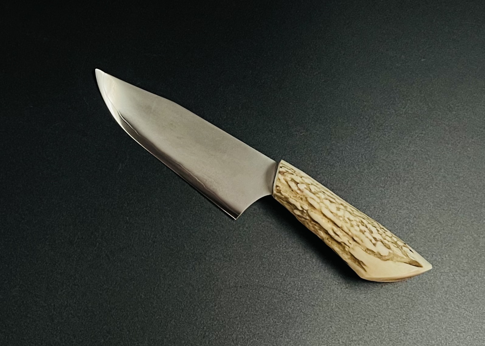 鹿角柄 銀三ステンレス ナイフ シース付⑧ - 画像 (4)