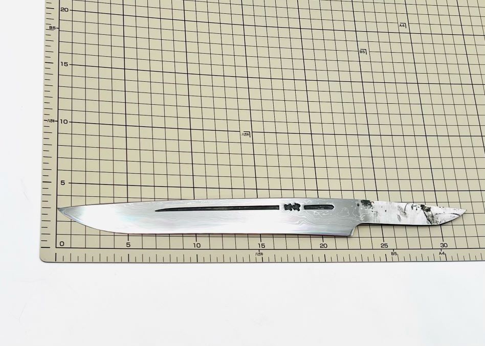 鉄・鋼(白一)ダマスカス 剣鉈 - 画像 (5)