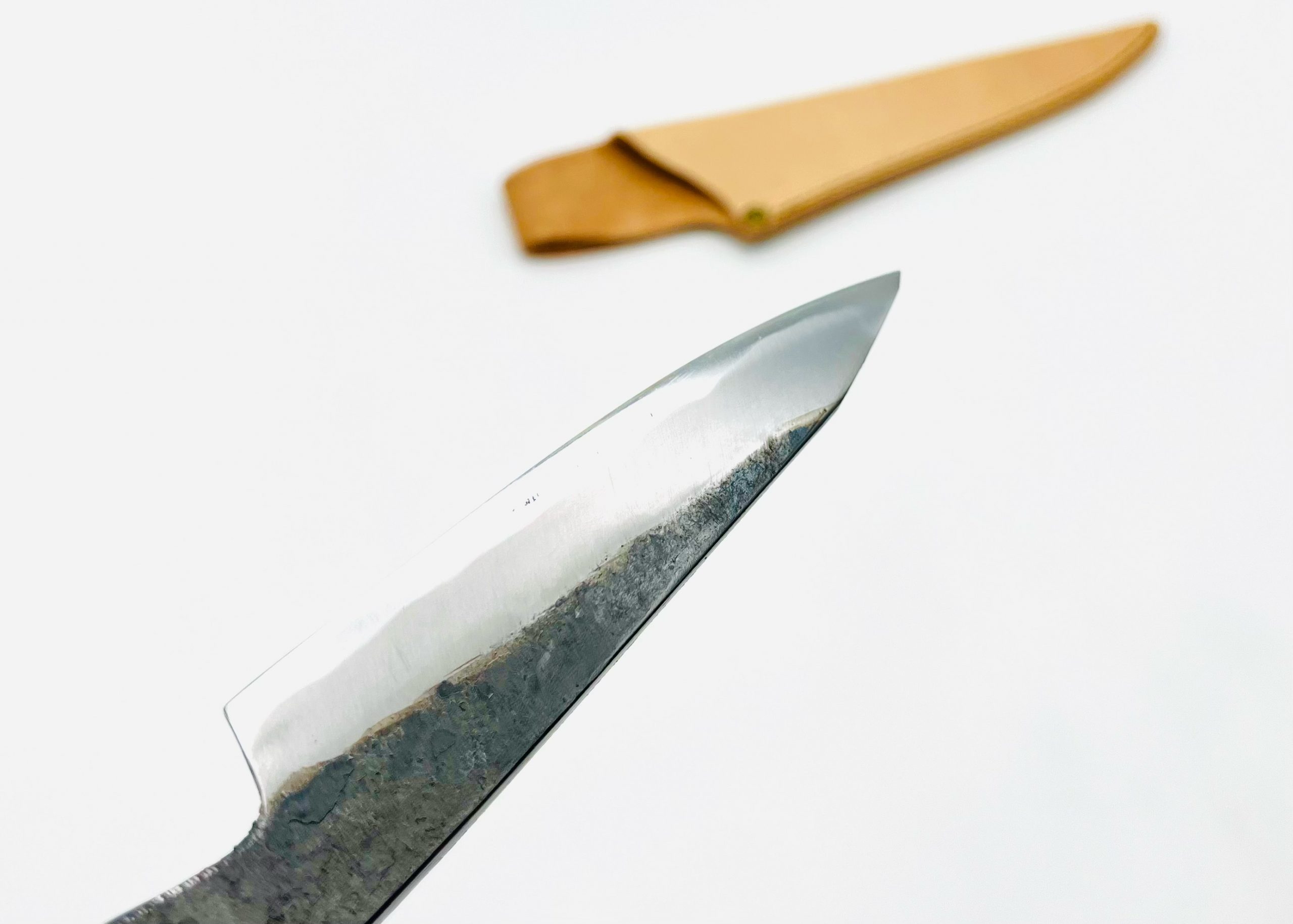 鉄・鋼(青二)黒打ちナイフ 4寸 - 画像 (5)