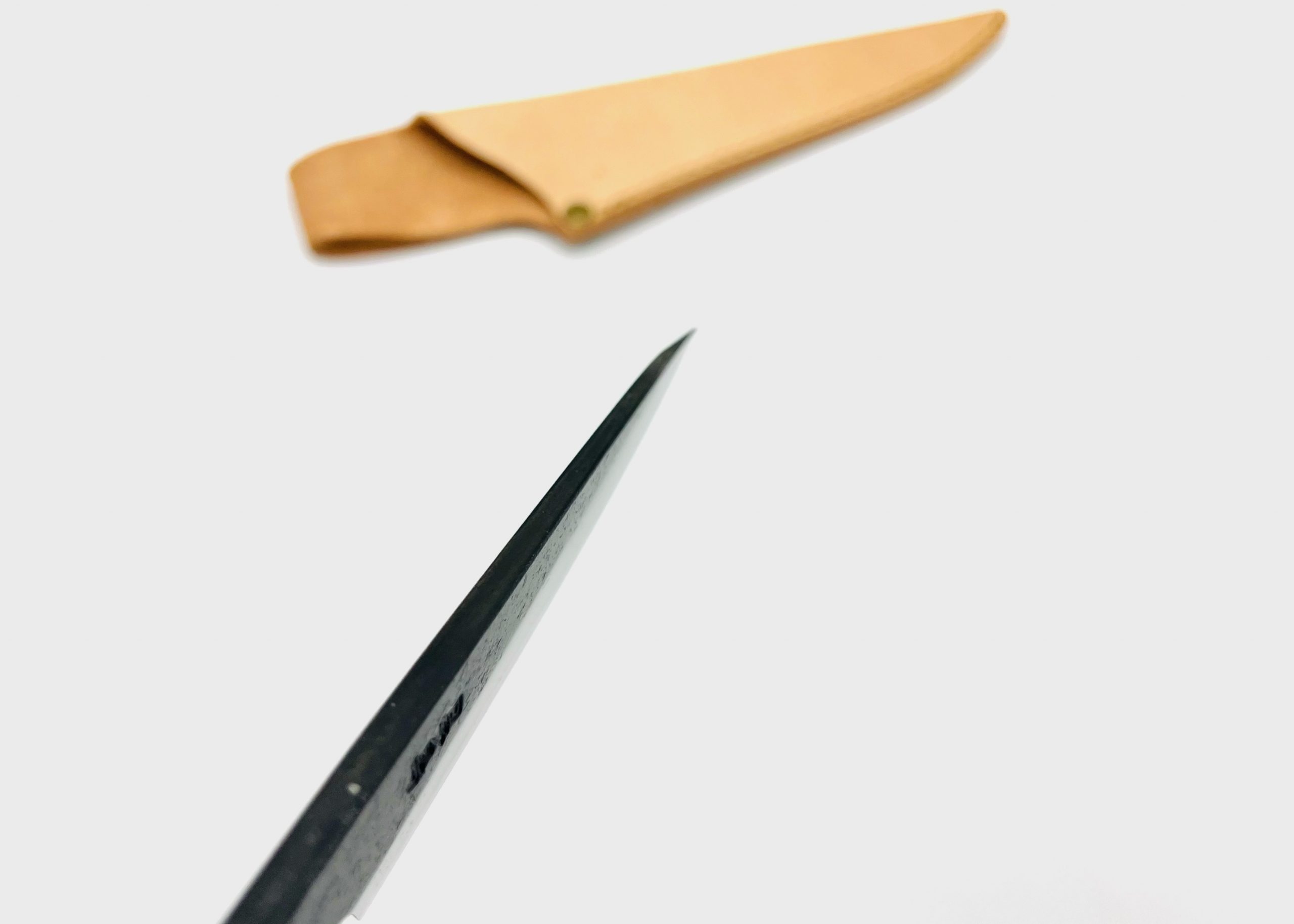 鉄・鋼(青二)黒打ちナイフ 4寸 - 画像 (4)