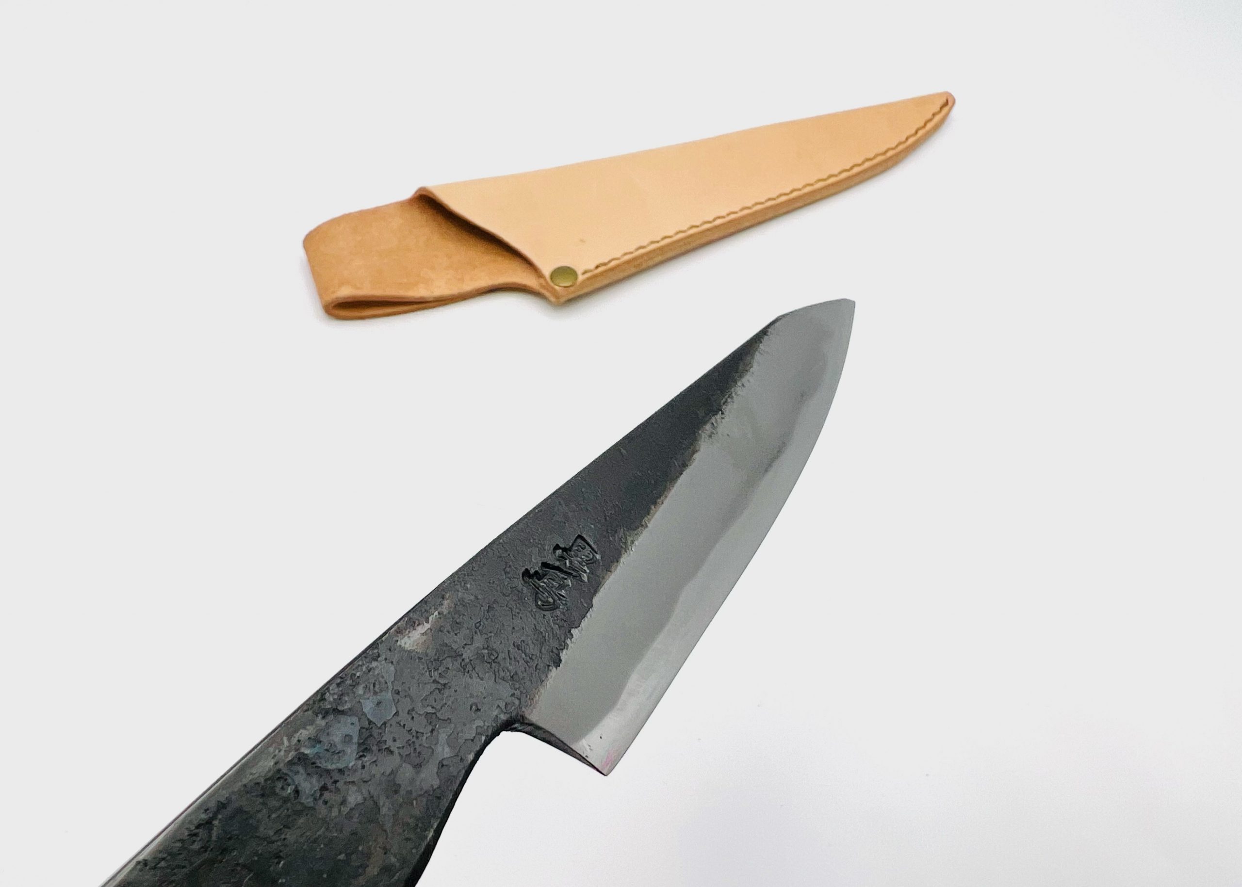 鉄・鋼(青二)黒打ちナイフ 4寸 - 画像 (3)