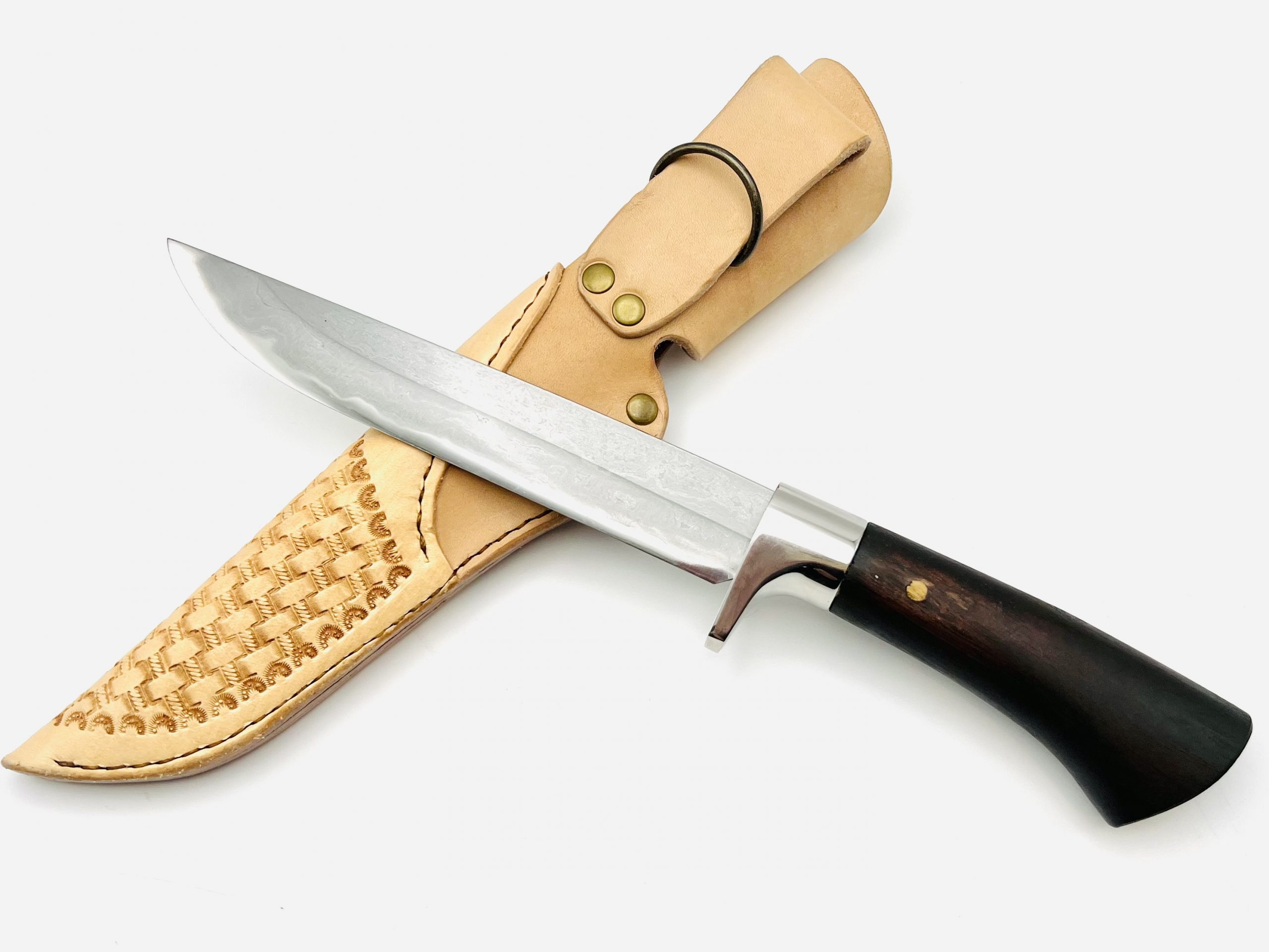 樫柄 ダマスカス60層 白紙一号 剣鉈6寸 - 画像 (6)