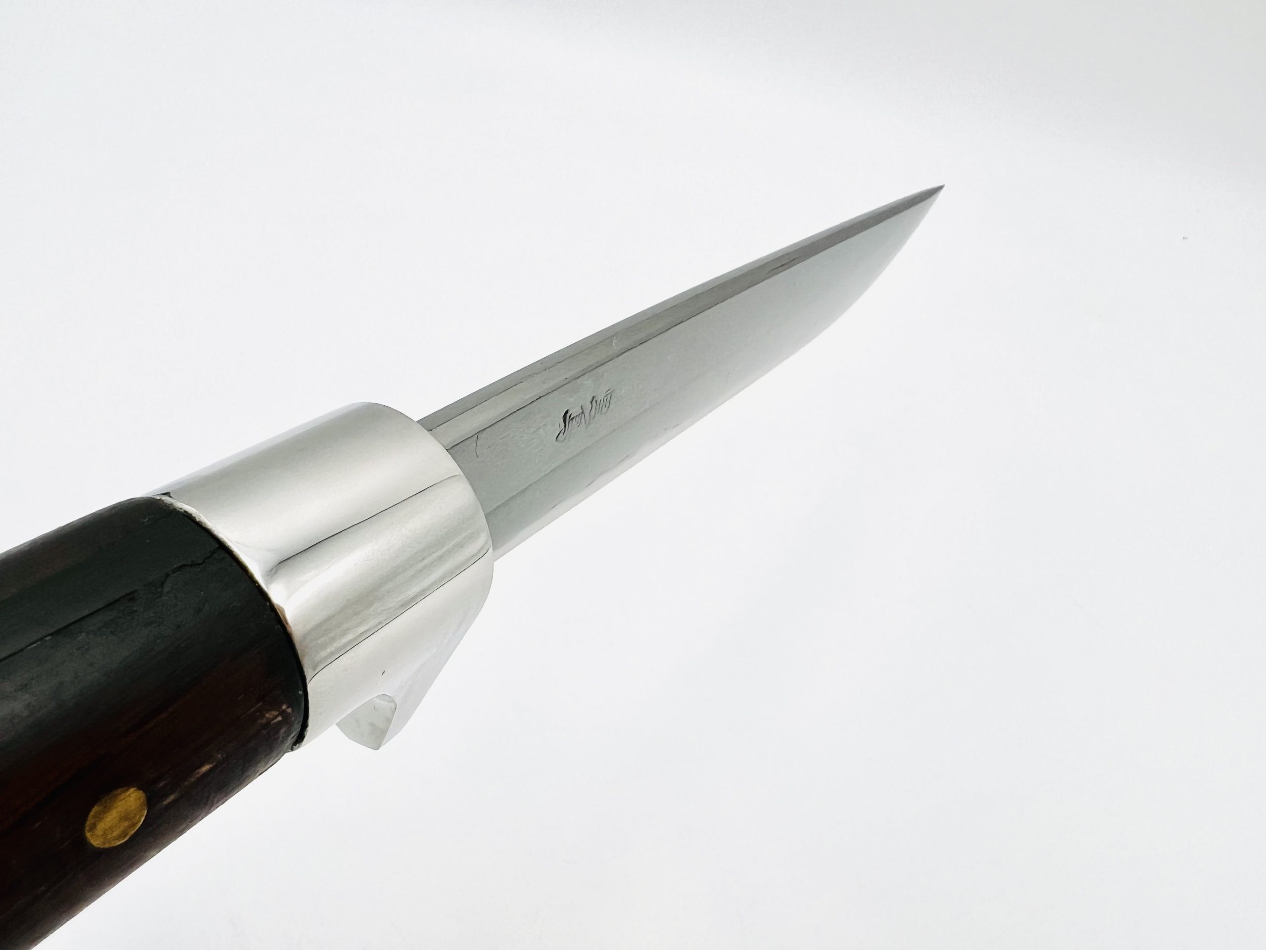 樫柄 ダマスカス60層 白紙一号 剣鉈6寸 - 画像 (2)