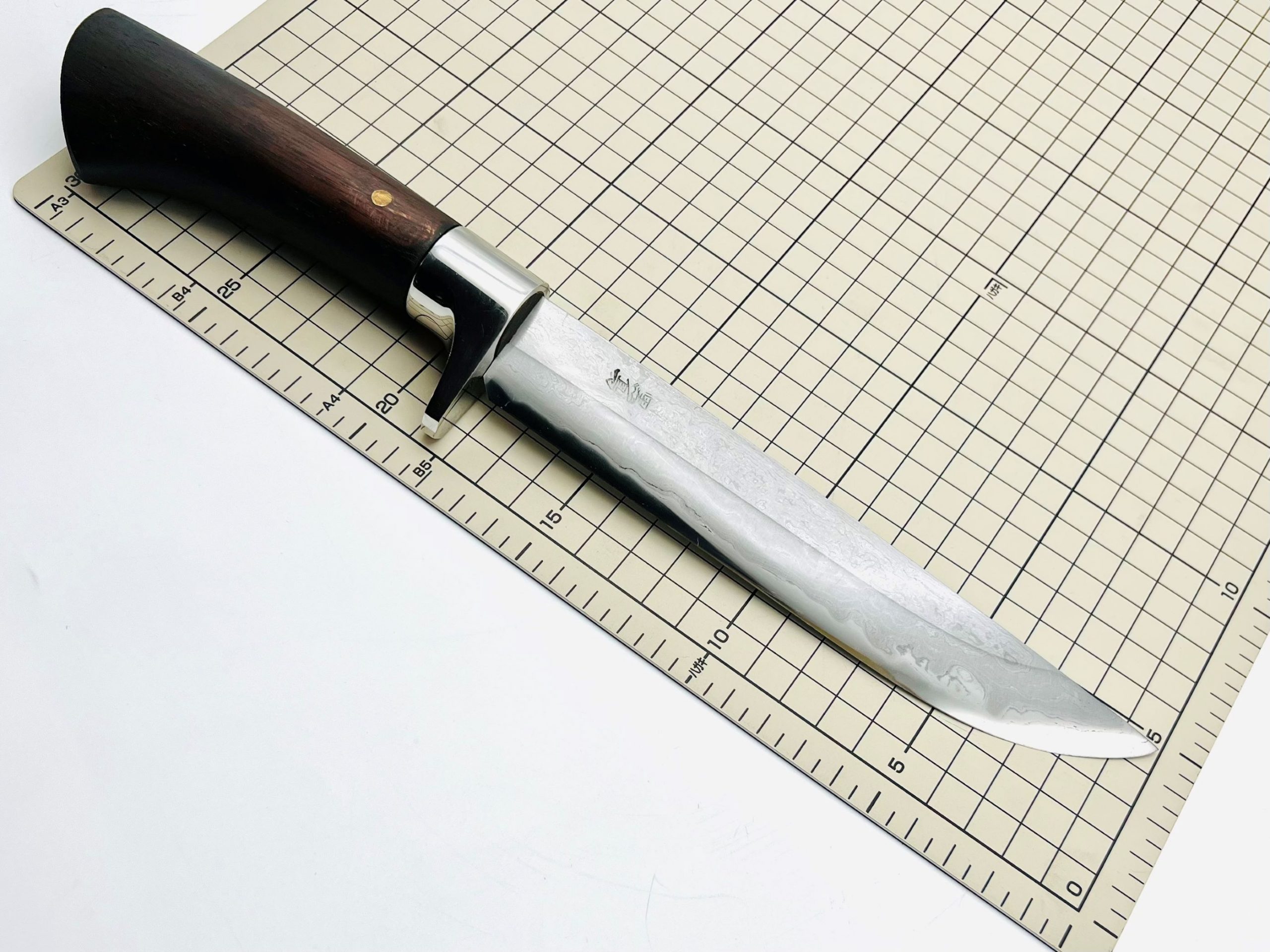 樫柄 ダマスカス60層 白紙一号 剣鉈6寸 - 画像 (5)