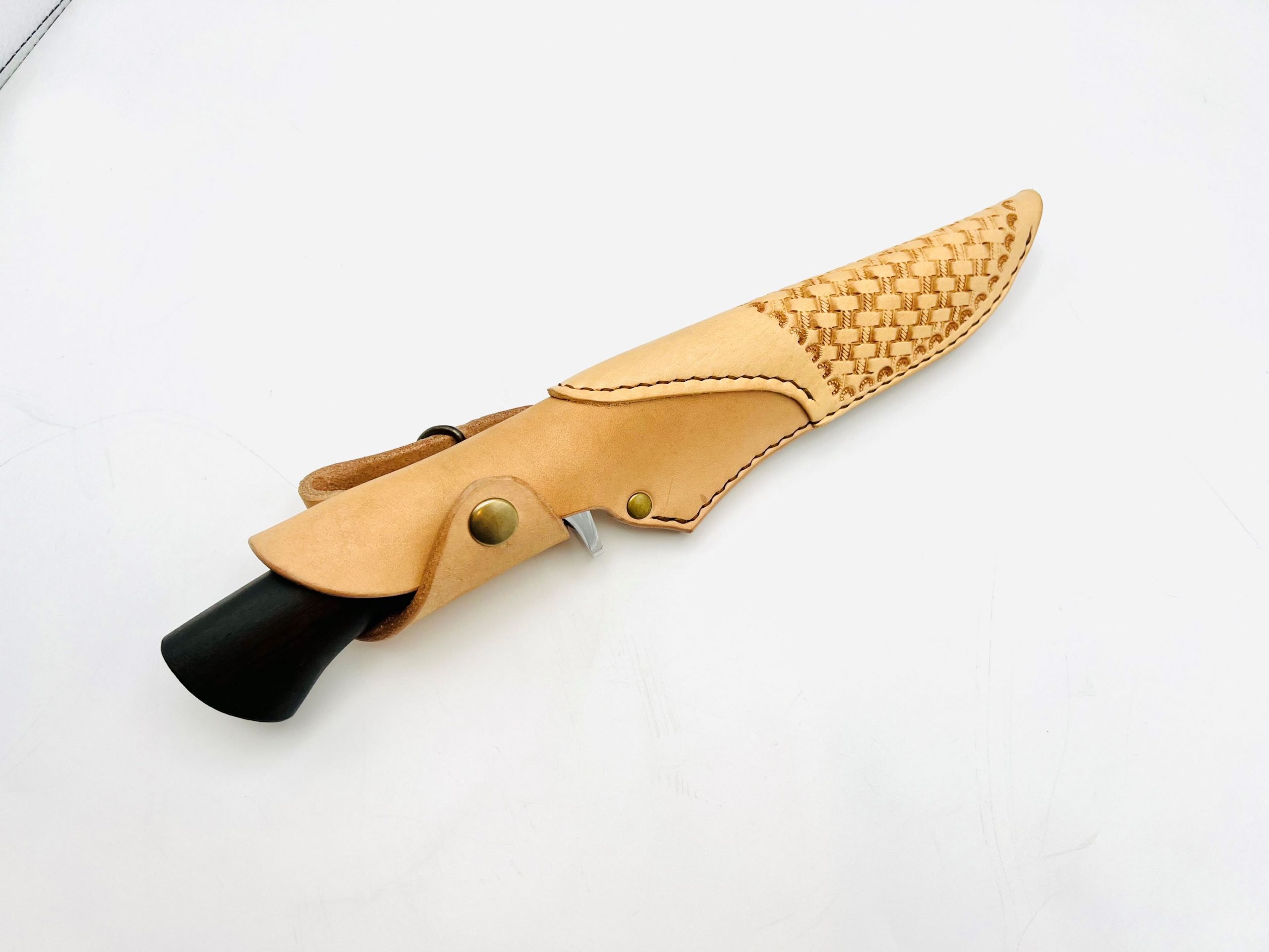 樫柄 ダマスカス60層 白紙一号 剣鉈6寸 - 画像 (8)