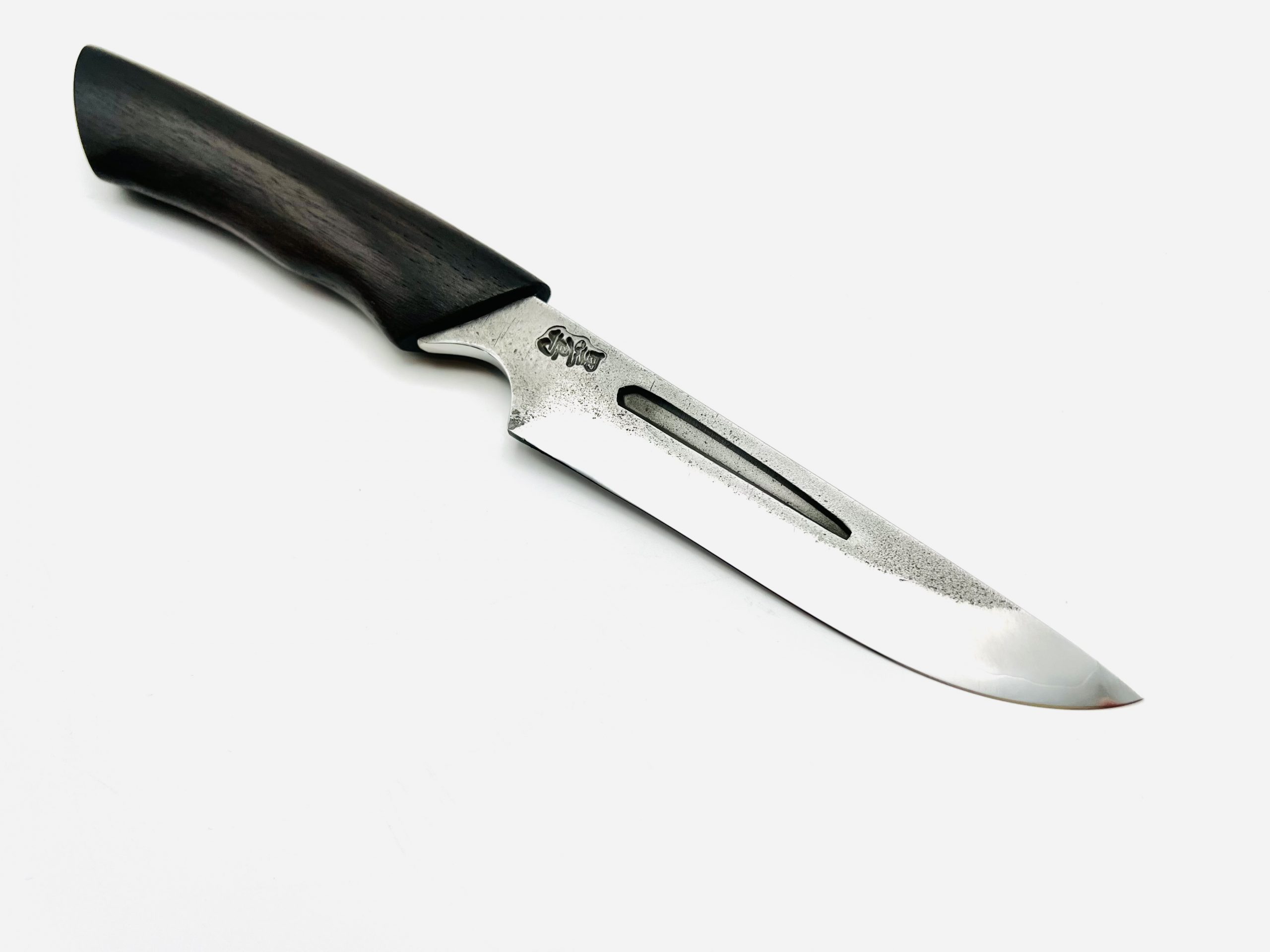 胡桃柄 銀三ステンレス 梨地ナイフ - 画像 (2)