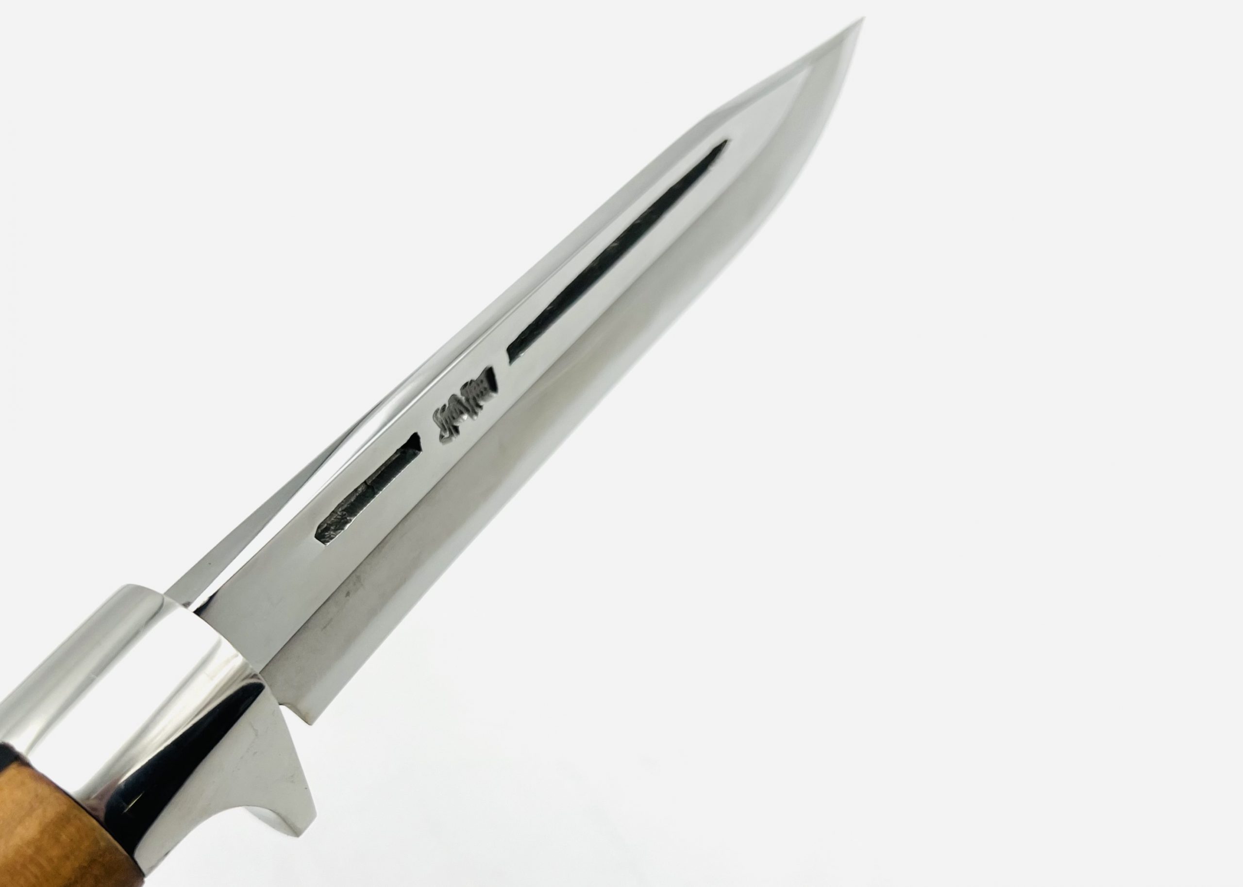 桜柄 銀三ステンレス 剣鉈6寸 型押しシース付 - 画像 (3)