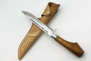 桜柄　銀三ステンレス　剣鉈6寸 型押しシース付