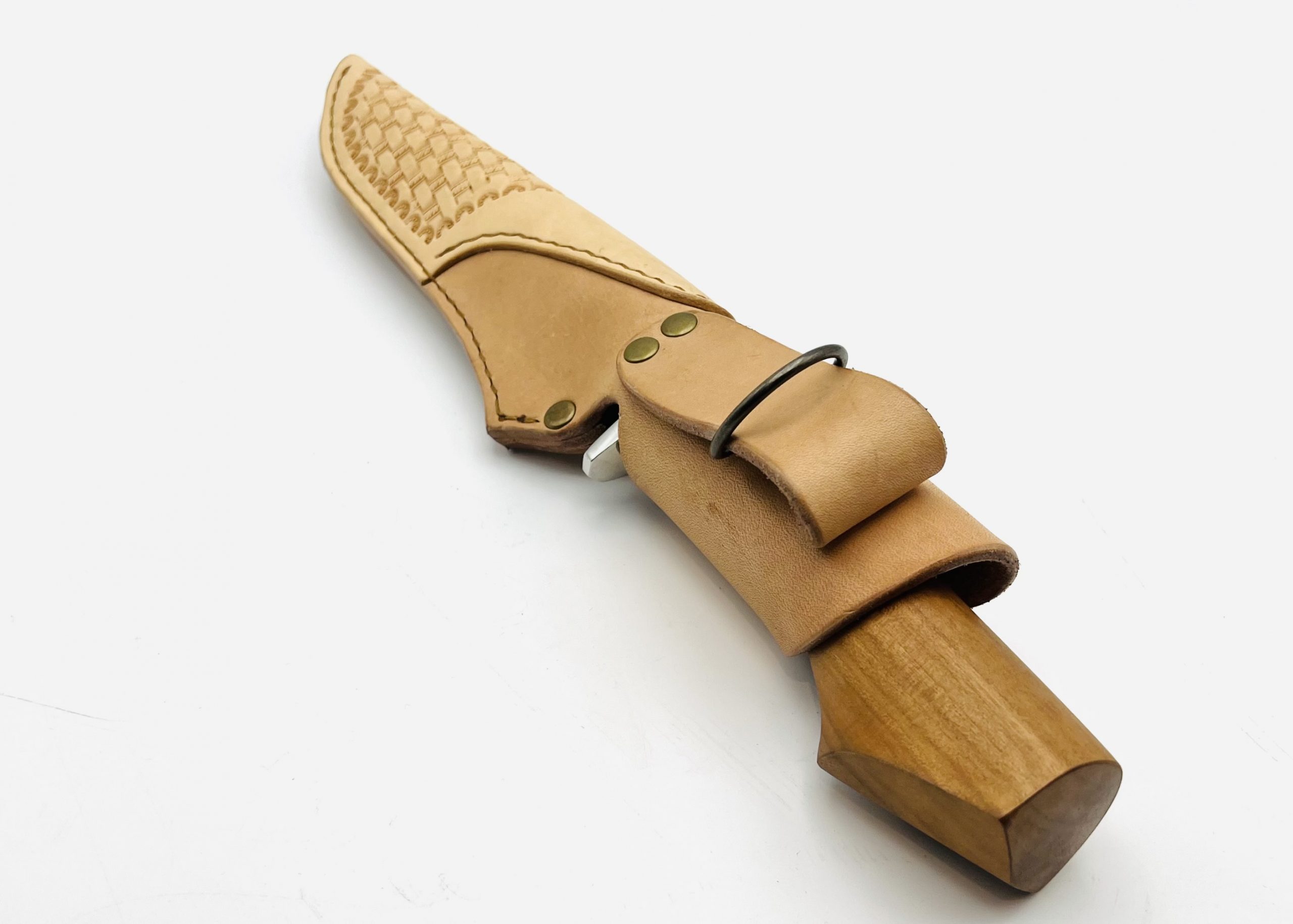 桜柄 銀三ステンレス 剣鉈6寸 型押しシース付 - 画像 (7)