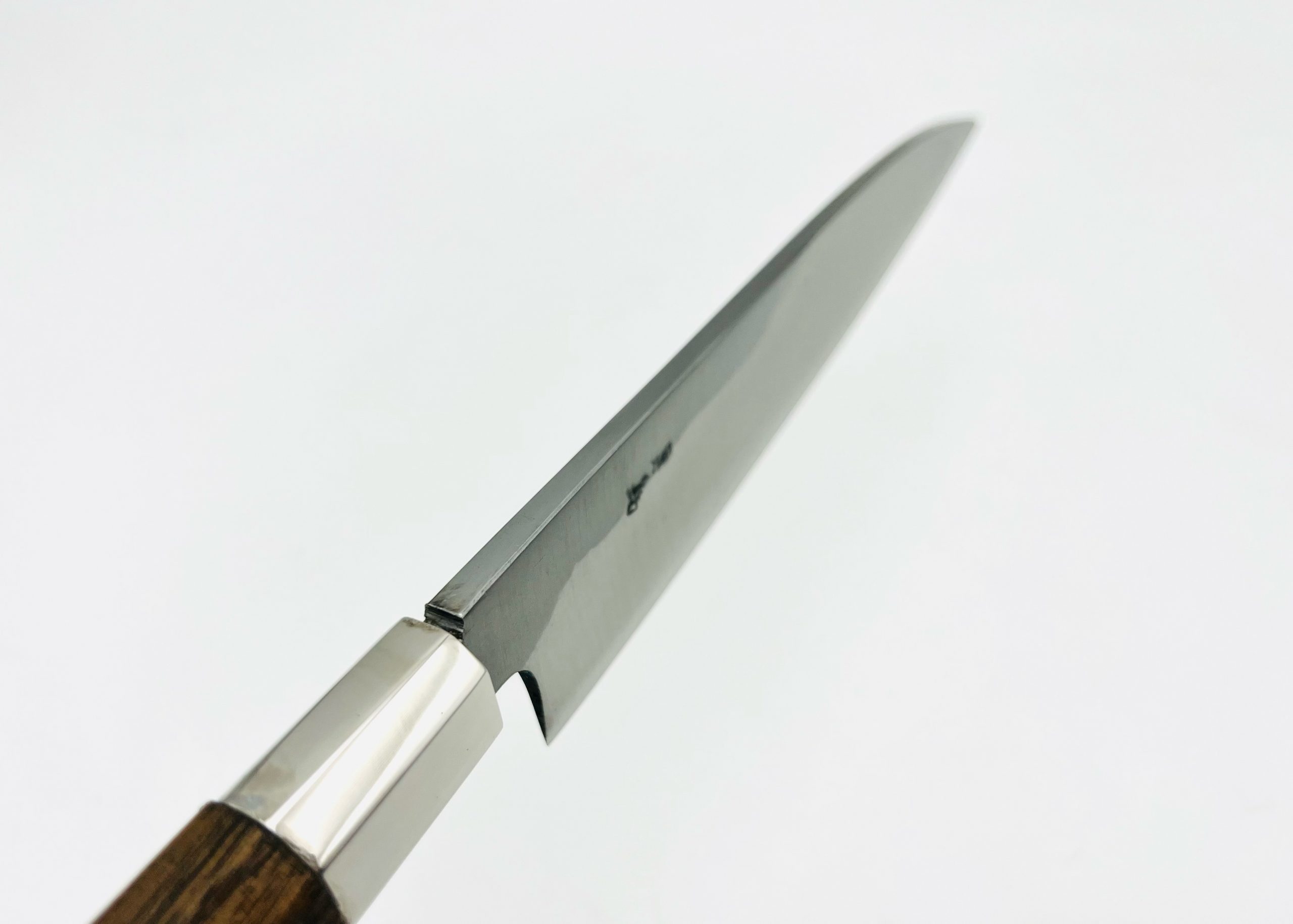 八角胡桃柄 鉄・鋼(白一) 片刃 中厚柳 6寸 左用 - 画像 (3)