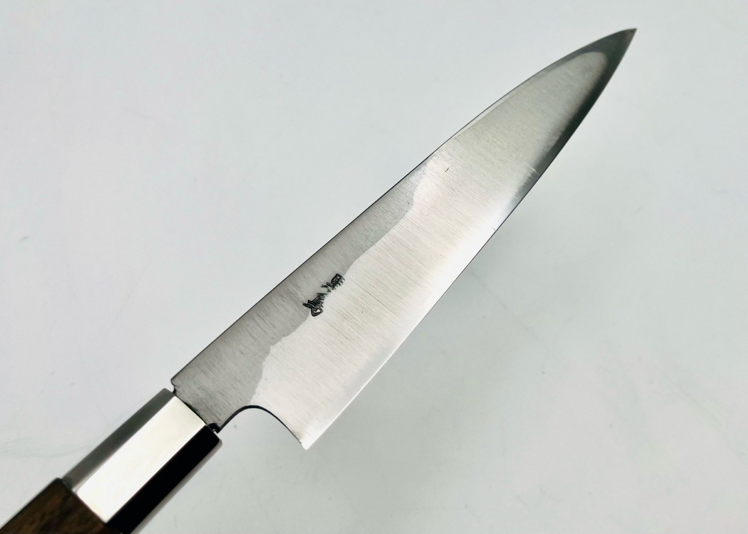 八角胡桃柄 鉄・鋼(白一) 片刃 中厚柳 6寸 左用 - 画像 (5)