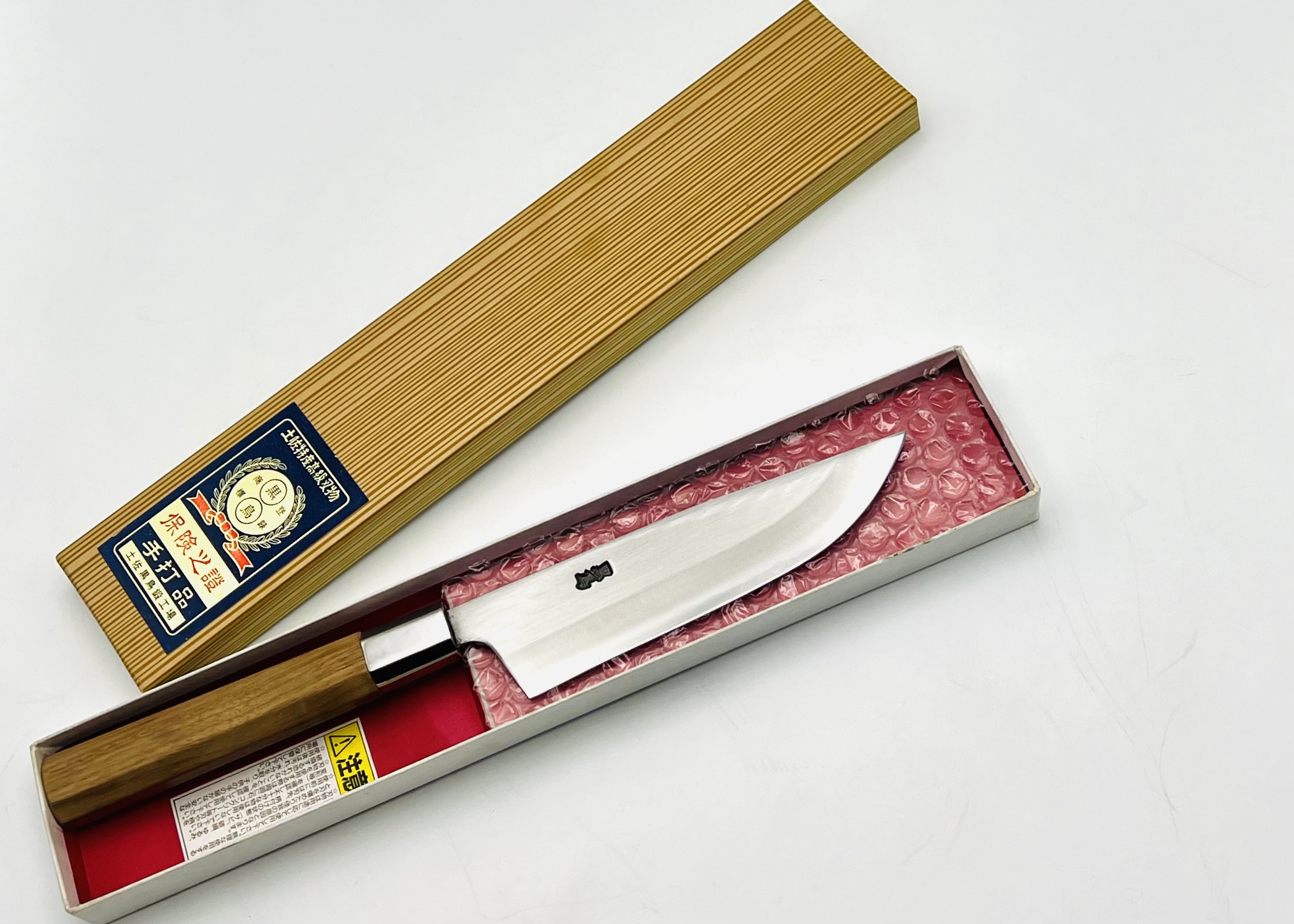 八角胡桃柄 ステンレス・鋼(青二) 捌き 4.5寸