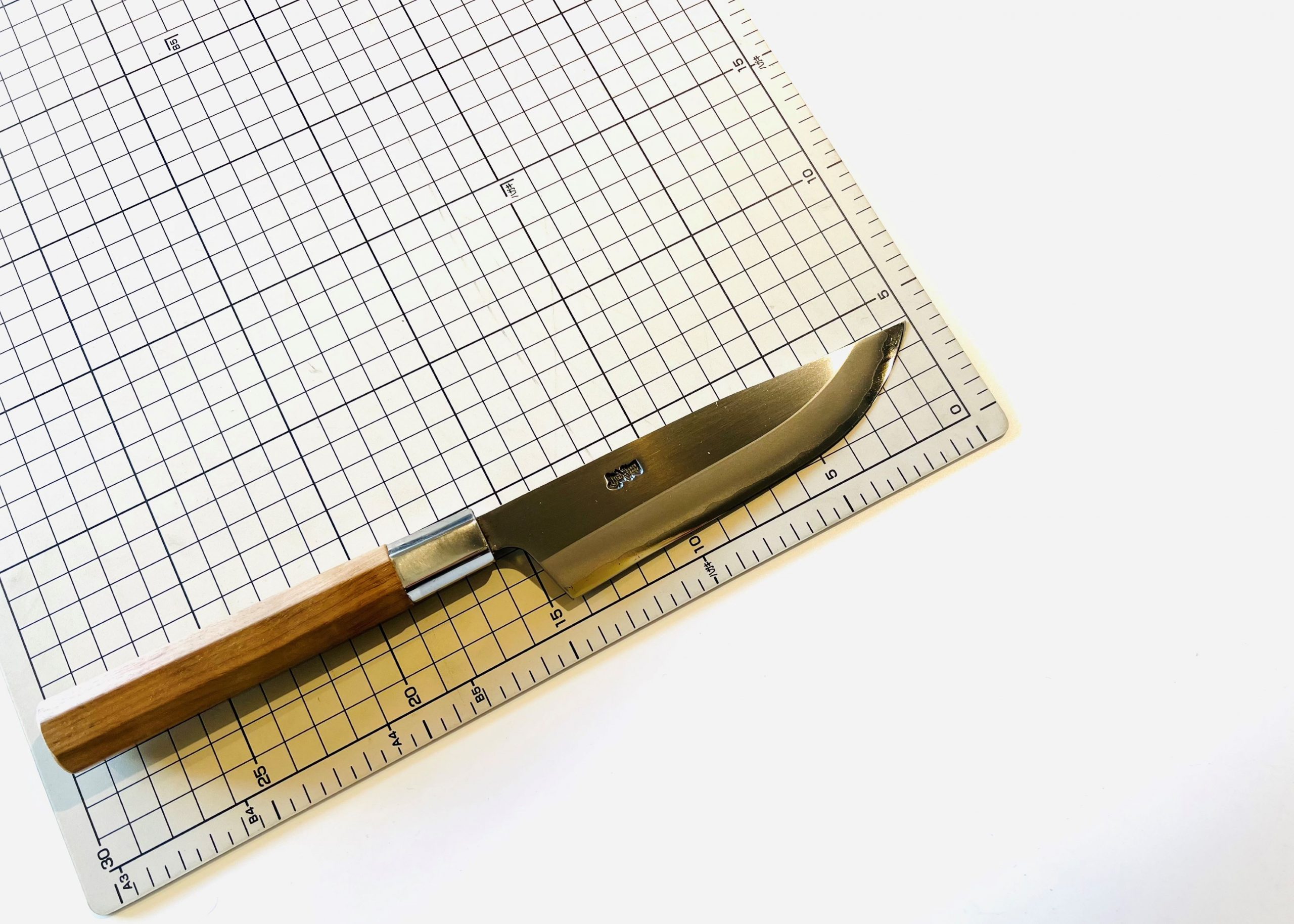 八角胡桃柄 ステンレス・鋼(青二) 捌き 4.5寸 - 画像 (5)