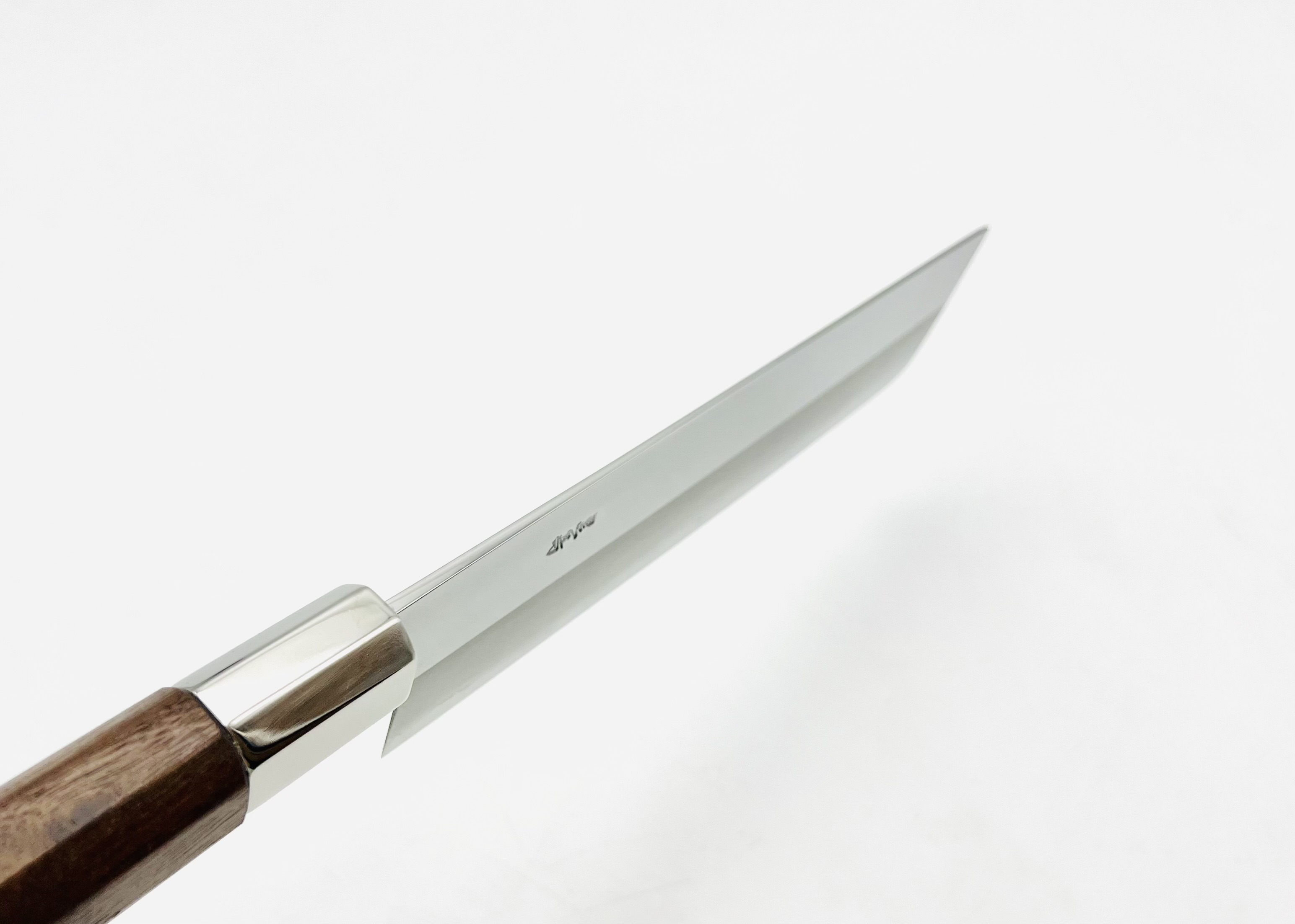 八角胡桃柄 銀三ステンレス 菜切 5.5寸 アウトレット品 - 画像 (4)