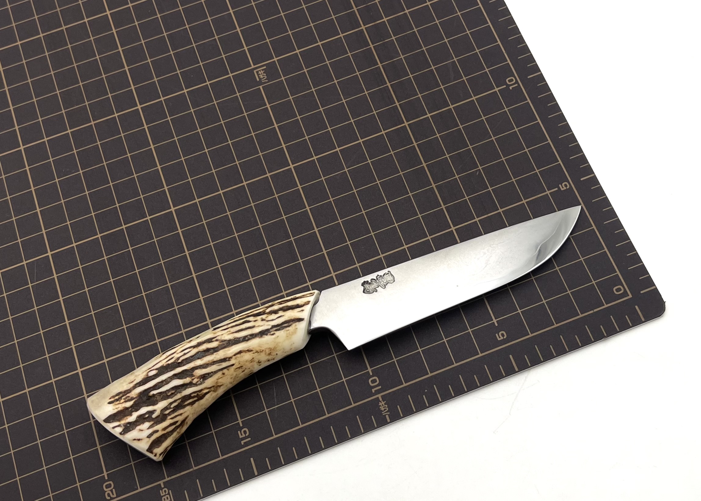 銀三ステンレス 鹿角柄ナイフ シース付⑥ - 画像 (3)