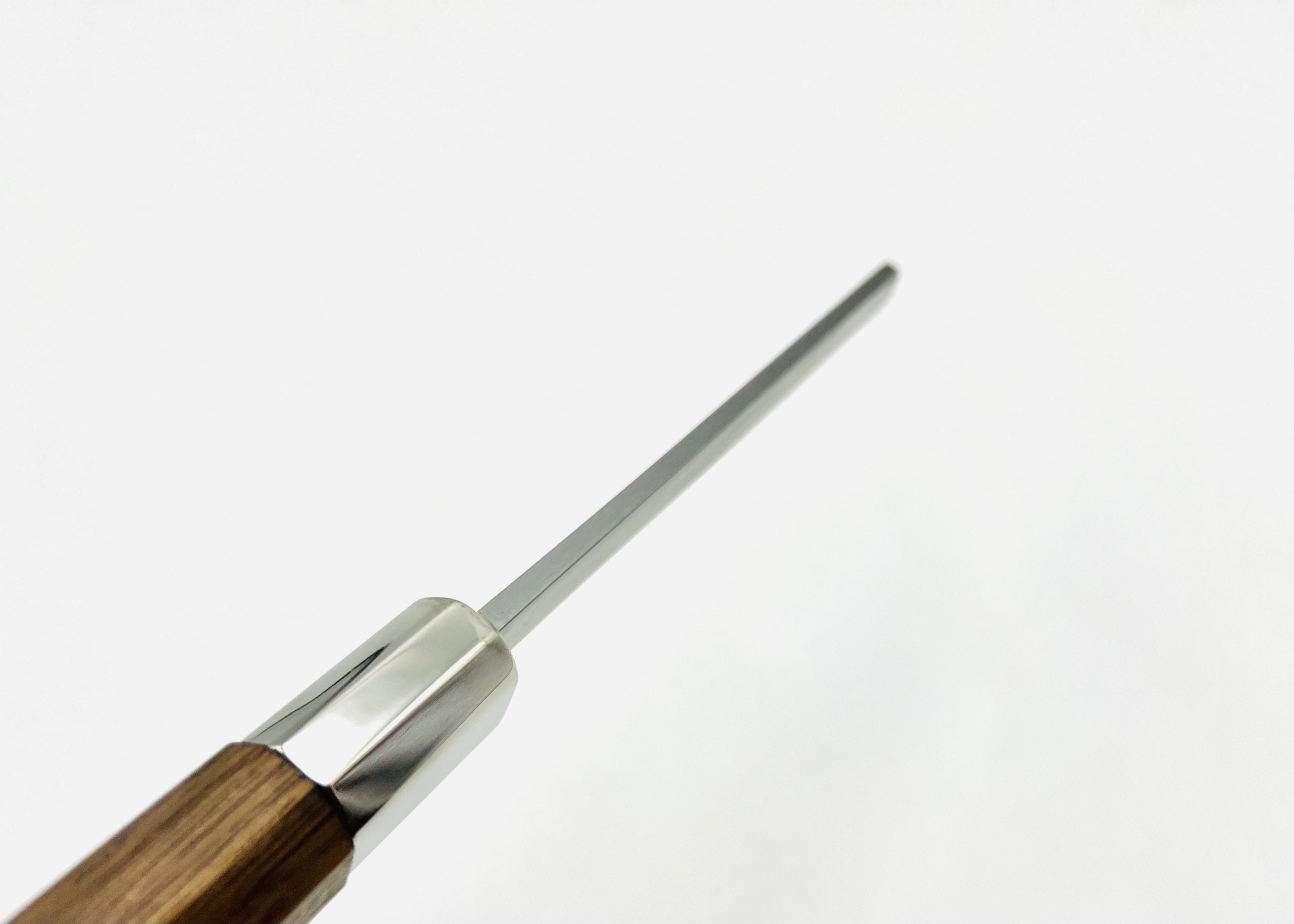 胡桃柄 鉄・鋼(白一)片刃 うなぎ包丁 - 画像 (3)