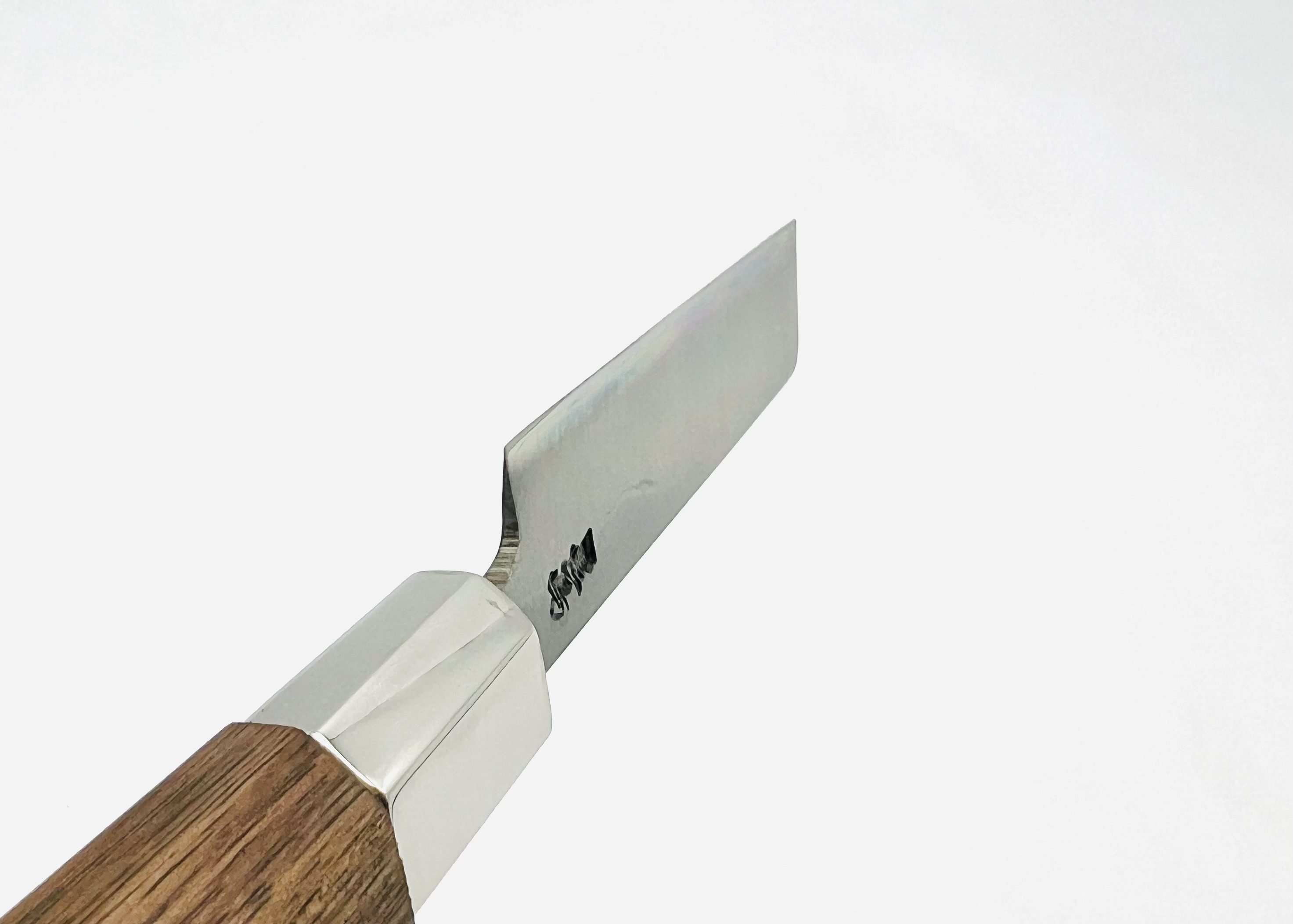 胡桃柄 鉄・鋼(白一)片刃 うなぎ包丁 - 画像 (4)