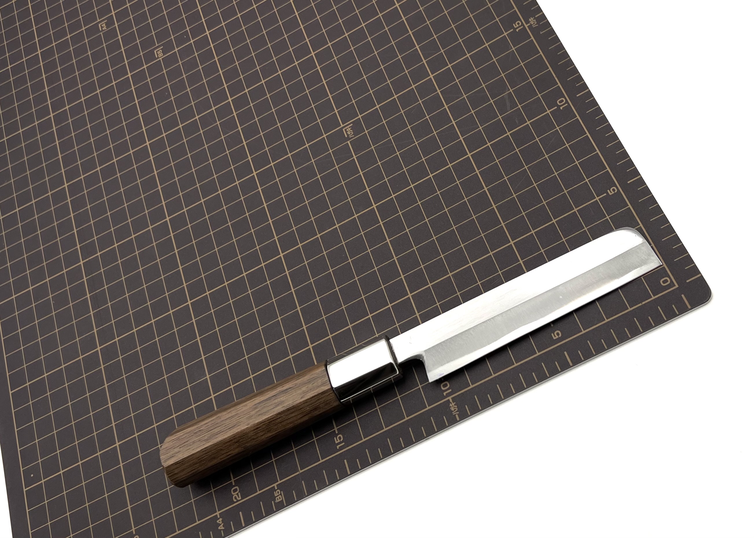 胡桃柄 鉄・鋼(白一)片刃 うなぎ包丁 - 画像 (5)