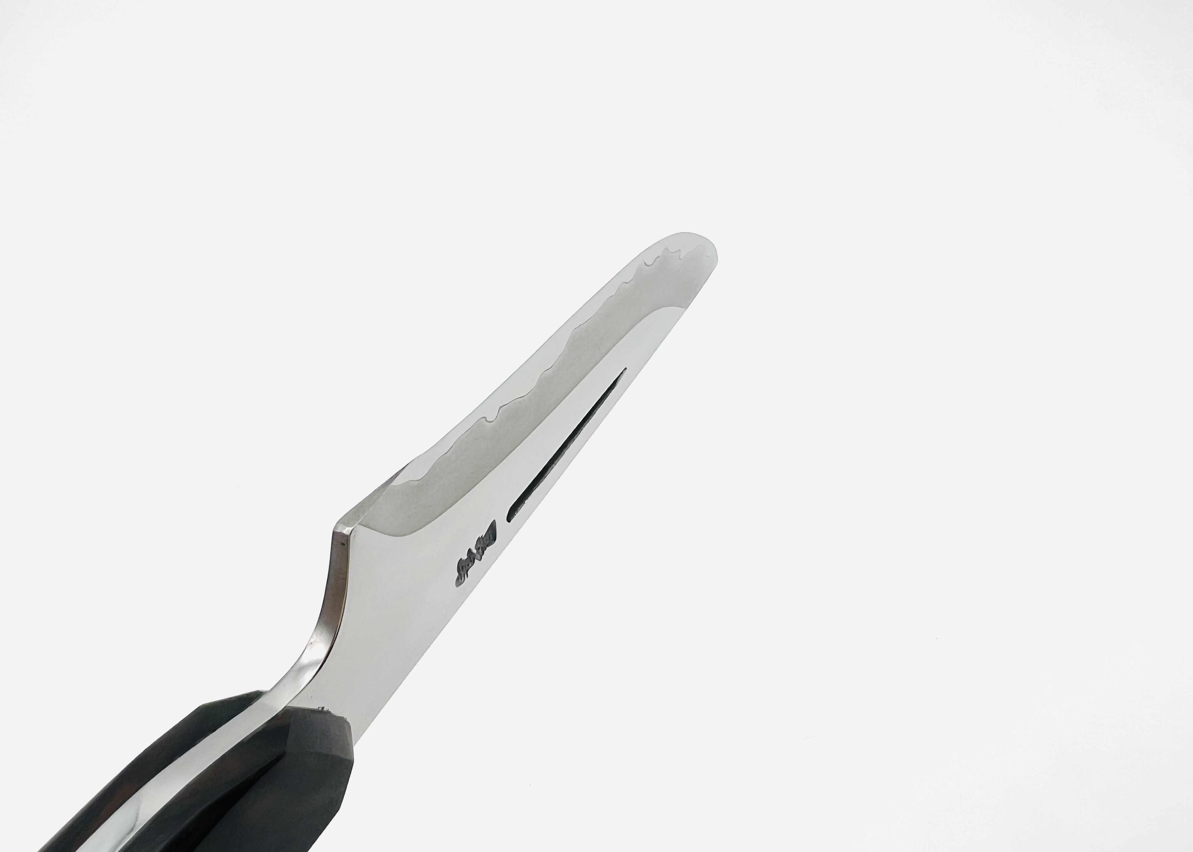 銀三ステンレス フルタングナイフ 黒檀柄リベット止め ツートンシース付 - 画像 (4)