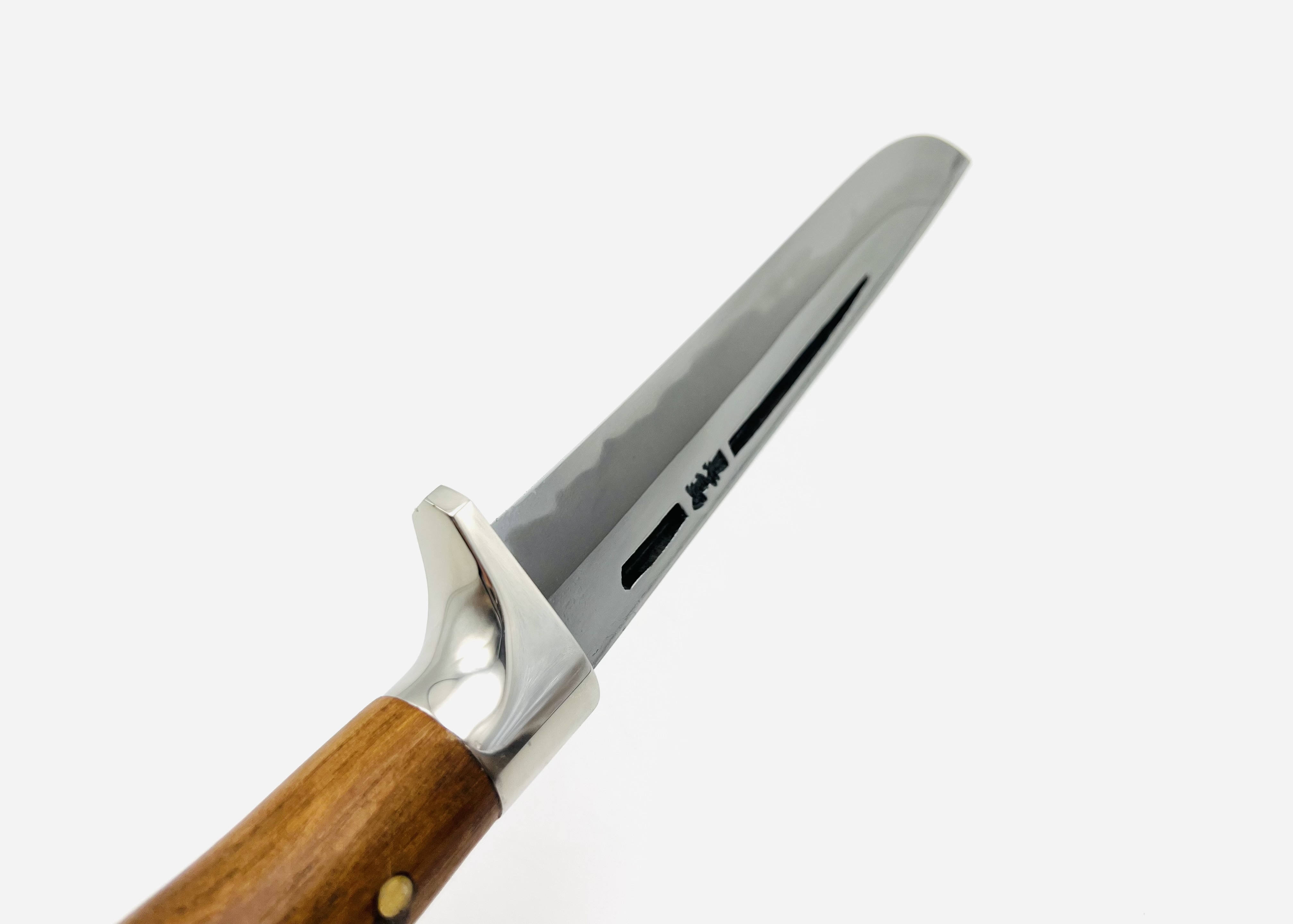 鉄・鋼(青二)槐柄 剣鉈 6.5寸 型押しシース付 - 画像 (4)