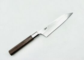 八角胡桃柄　銀三ステンレス　ペティ5寸　アウトレット品