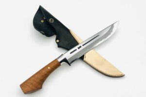 鉄・鋼(青二)剣鉈 7寸 ツートンシース付①