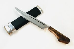 ダマスカス(白一) 剣鉈 7寸 鞘付 ②