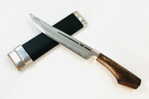 ダマスカス（白一）　剣鉈　7寸　鞘付 ②