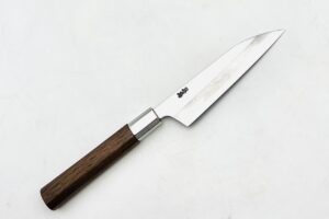 八角胡桃柄 銀三ステンレス ペティ4.5寸 アウトレット品①
