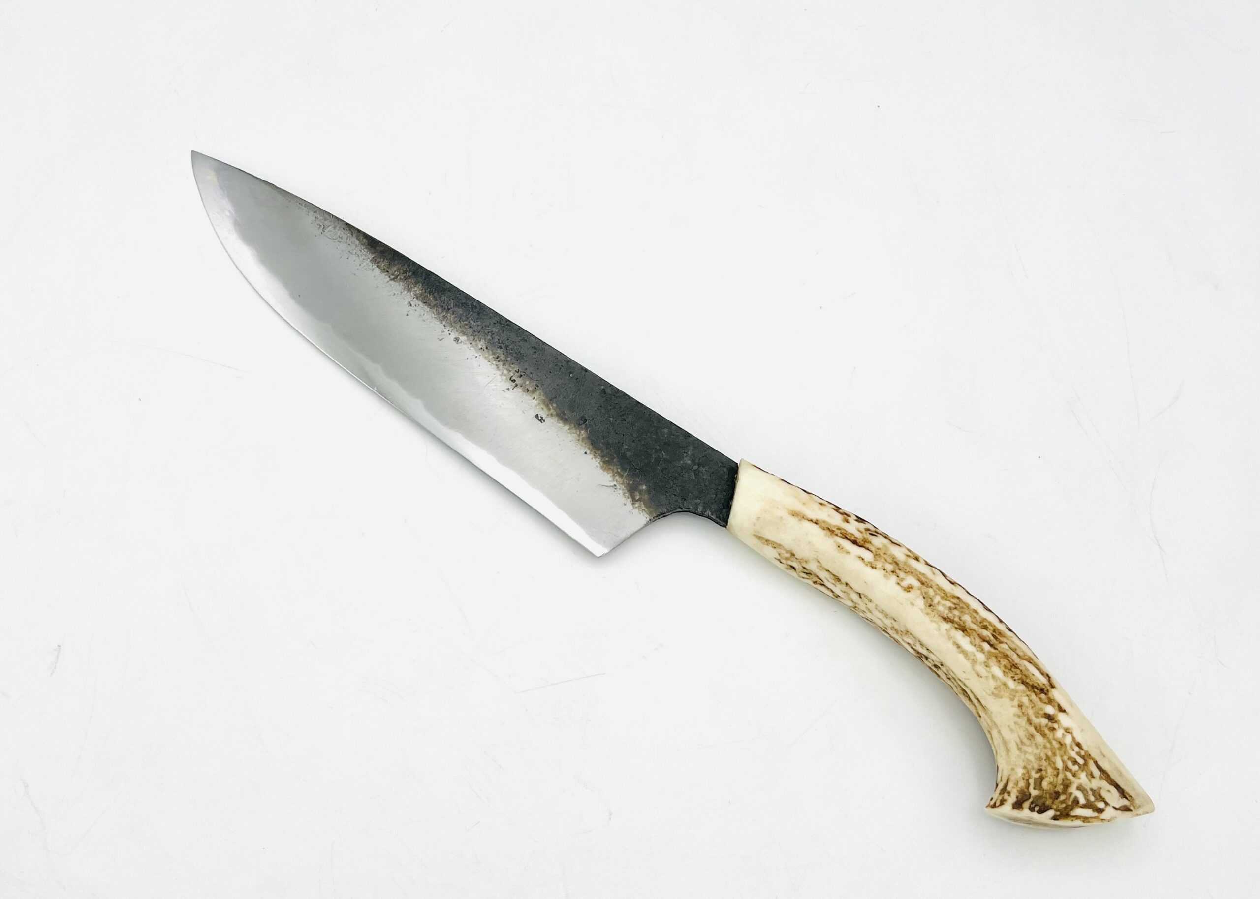 鉄・鋼（青二） 黒打鹿角柄ナイフ 6寸 – 土佐打刃物黒鳥