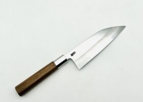 八角胡桃柄　銀三ステンレス　舟行5寸　アウトレット品